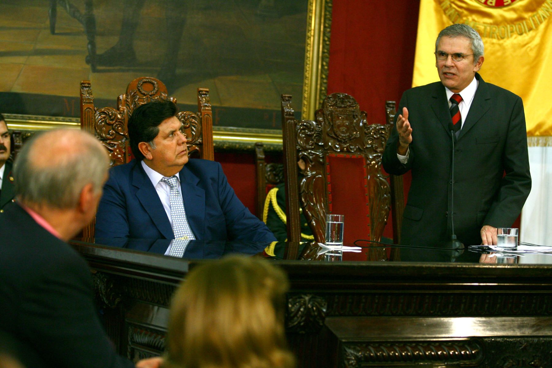 El alcalde de Lima, Luis Castañeda , en la Ceremonia por el 473 aniversario de la fundación de la capital . Foto:ANDINA/Piero Vargas
