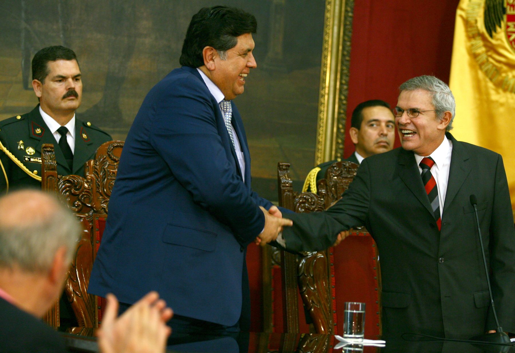 Jefe de Estado, Alan García, asiste a sesión solemne por aniversario de Lima.ANDINA/Piero Vargas