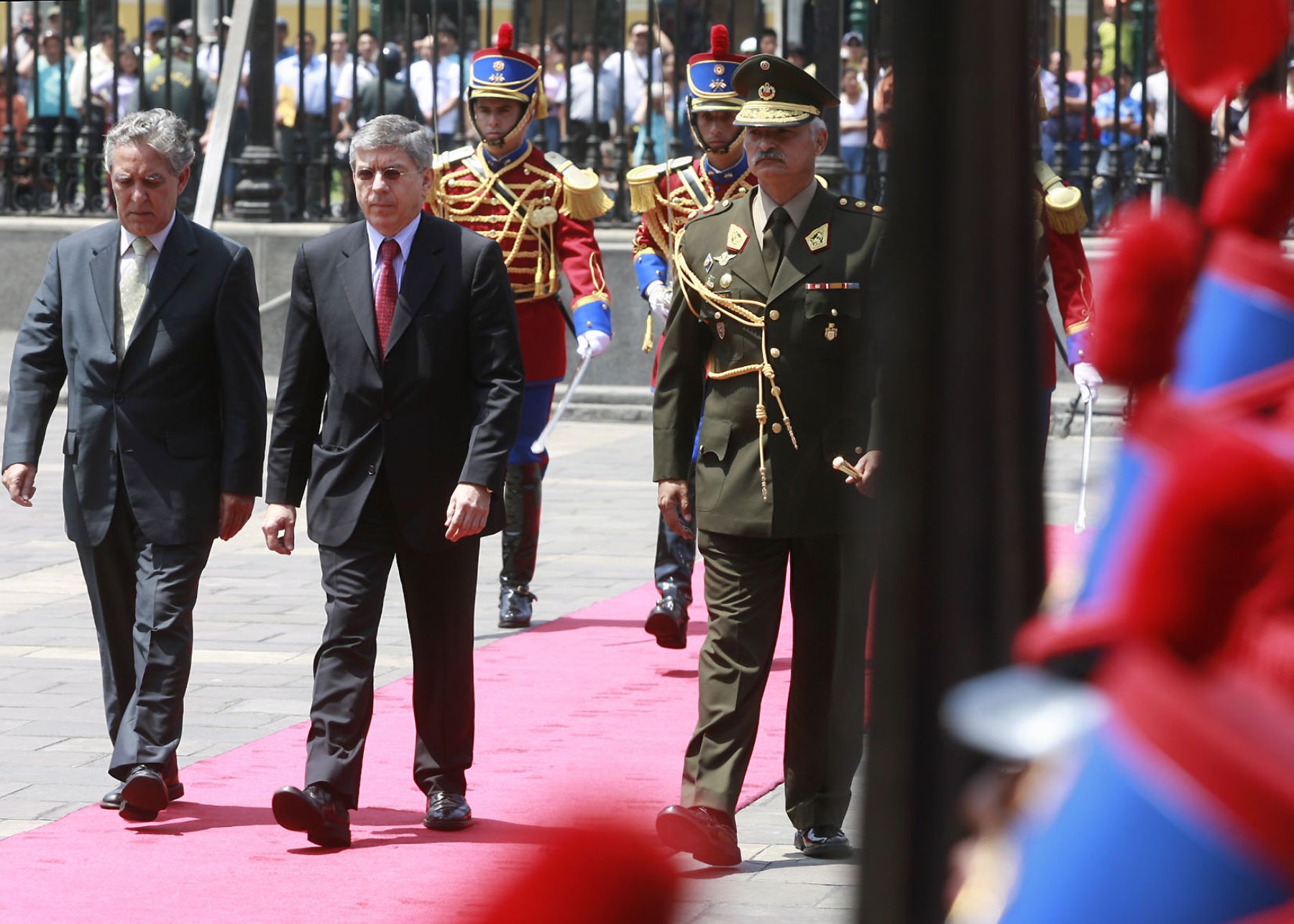 Llegada del ex presidente de Colombia César Gaviria a Palacio de Gobierno. Foto:ANDINA/SEPRES/Oscar Farje Gomero