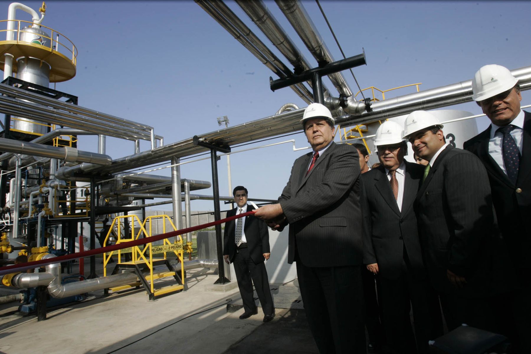 Presidente Alan García inaugura planta de producción de biodiesel en Lurìn.Foto ANDINA: Juan Carlos Guzmàn Negrini.