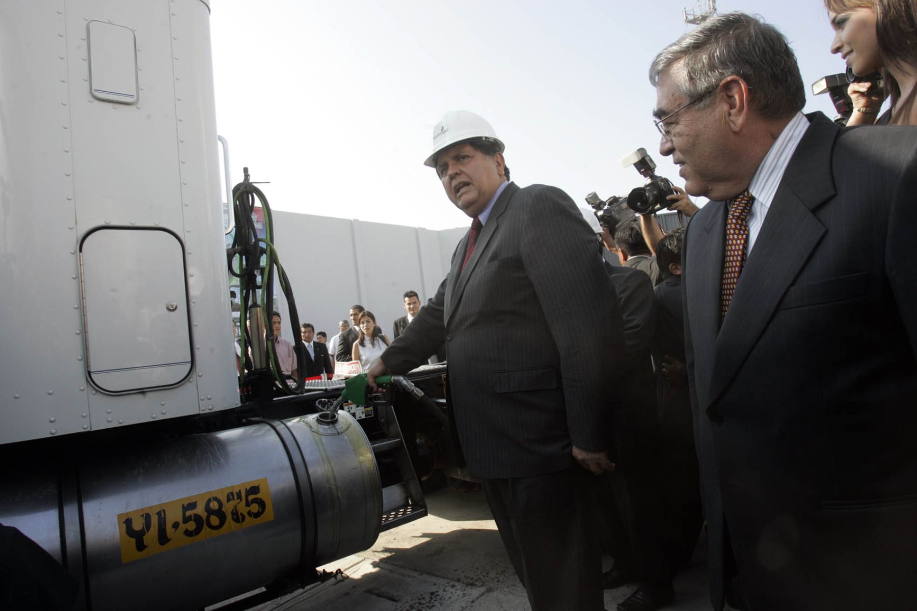 Presidente Alan García inaugura planta de producción de biodiesel en Lurìn.Foto ANDINA: Juan Carlos Guzmàn Negrini.