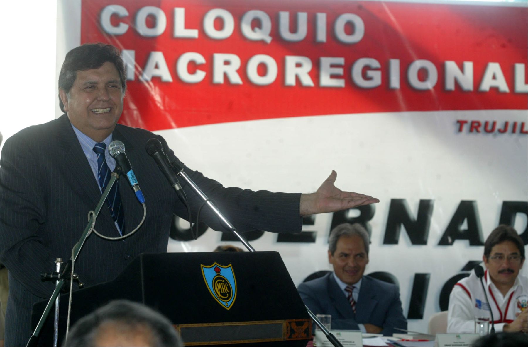 El Jefe de Estado, Alan García, participa en coloquio Macro Regional Norte "Gobernadores en Acción".  Foto: ANDINA/ Alberto Orbegoso