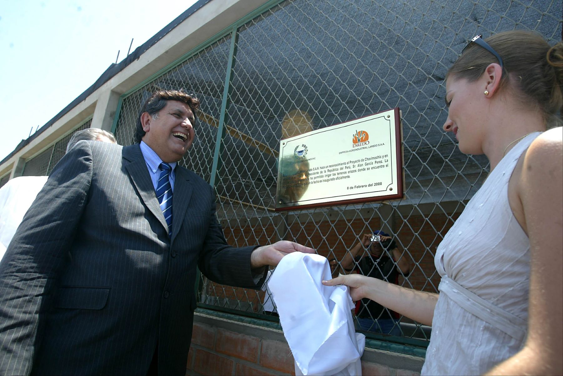 Presidente Alan García inaugura obras de "Proyecto Arena Dulce", en la Empresa Agroindustrial Laredo, Trujillo. Foto: ANDINA / Alberto Orbegoso