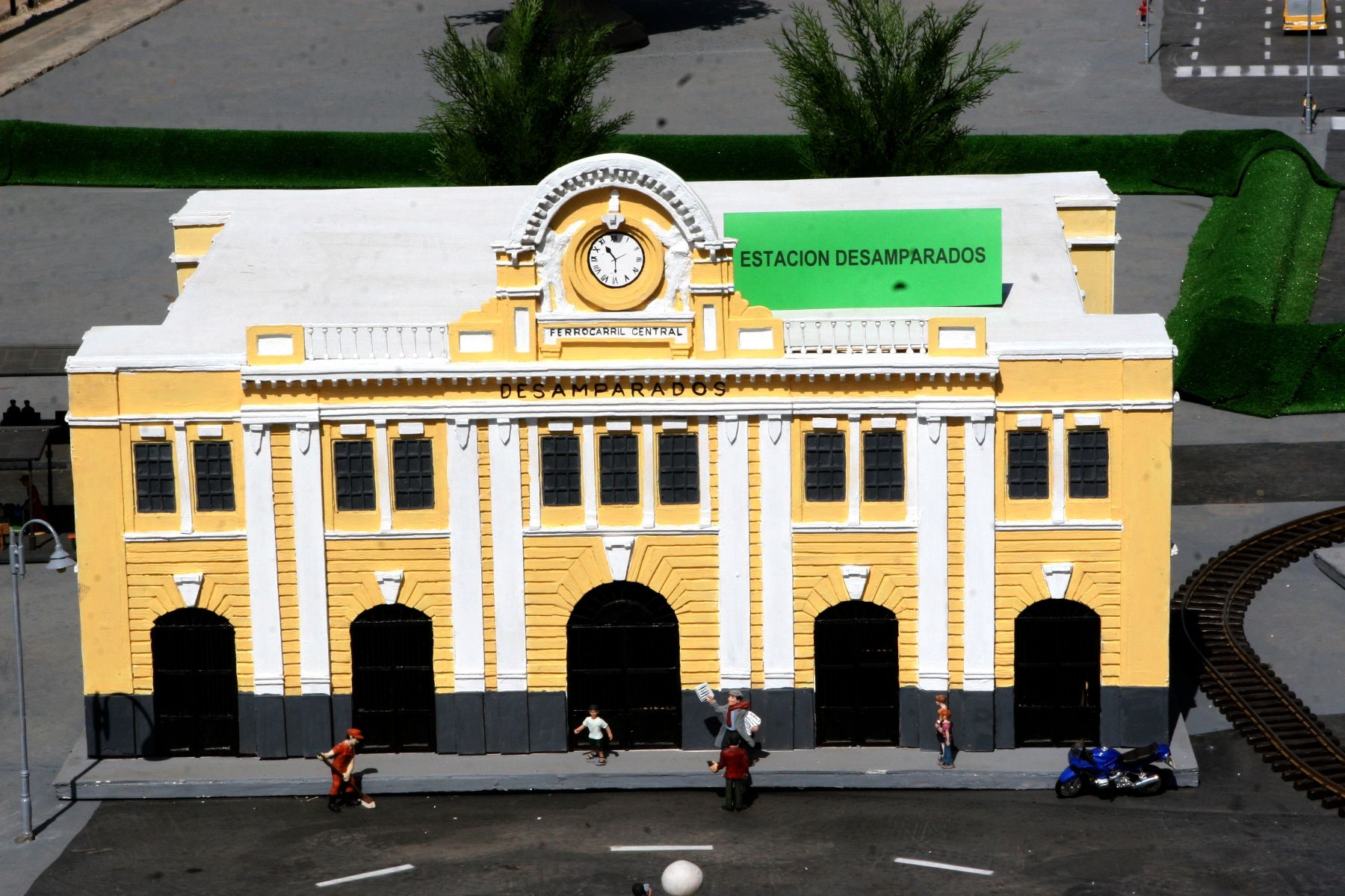 Maqueta de la estación de desamparados. Foto:ANDINA/Norman Córdova