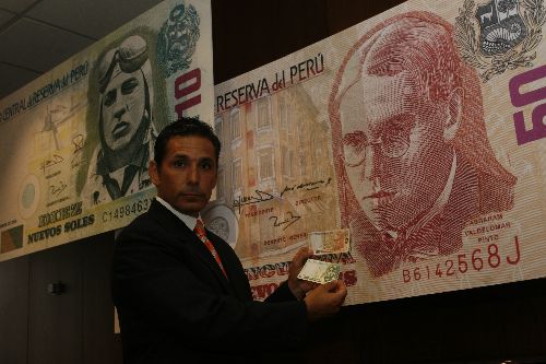 Banco Central de Reserva presenta nuevos  billetes de diez y cincuenta nuevos soles.foto:ANDINA/Héctor Vinces.