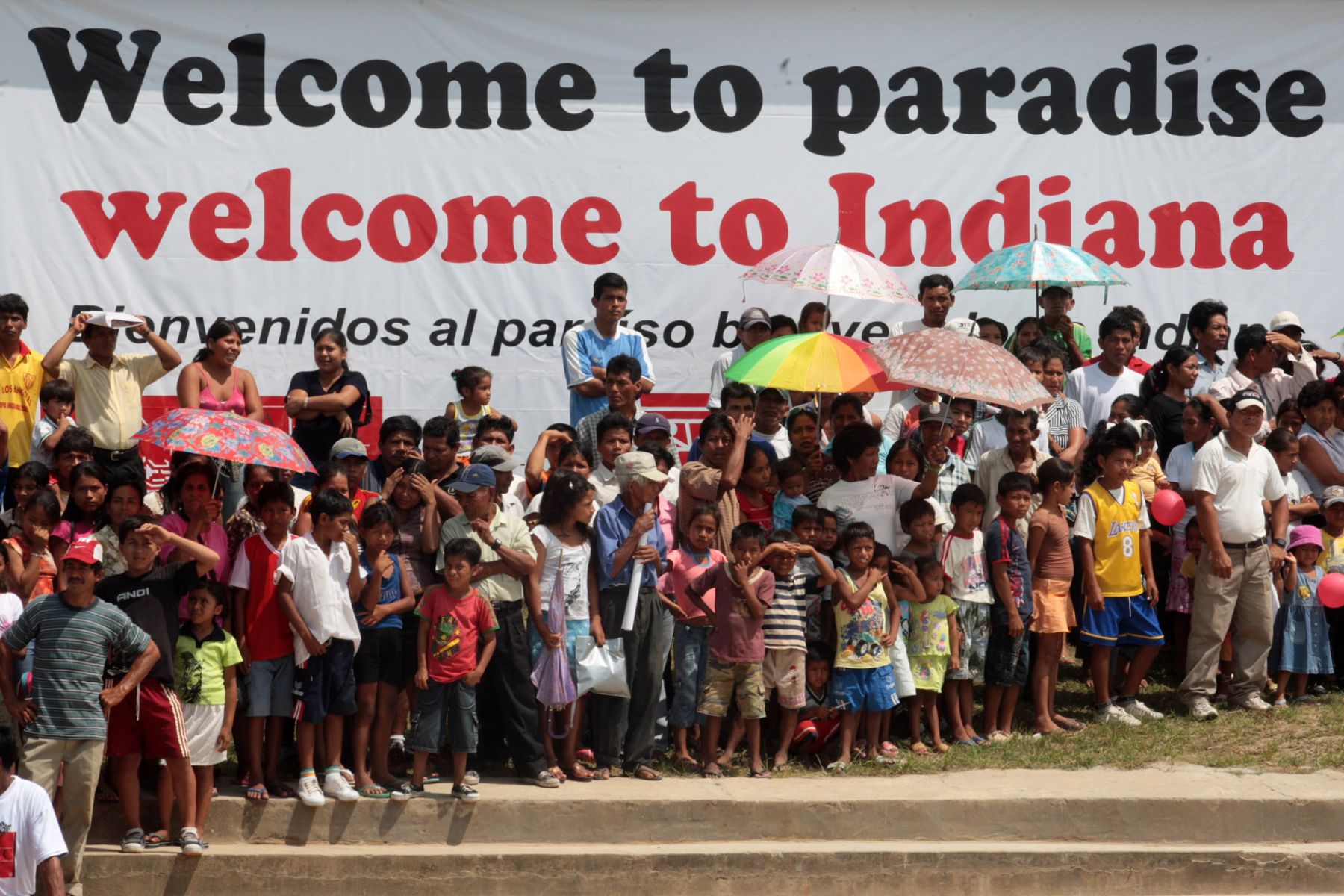 Pobladores del distrito de Indiana dan la bienvenida a delegados del APEC. Foto: ANDINA/ Piero Vargas