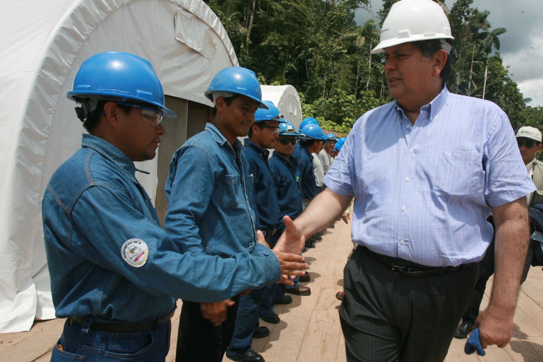 El presidente de la República, Alan García,visitó hoy  la planta de gas Las Malvinas en el Cusco. Foto:ANDINA/Sepres/Oscar Farje