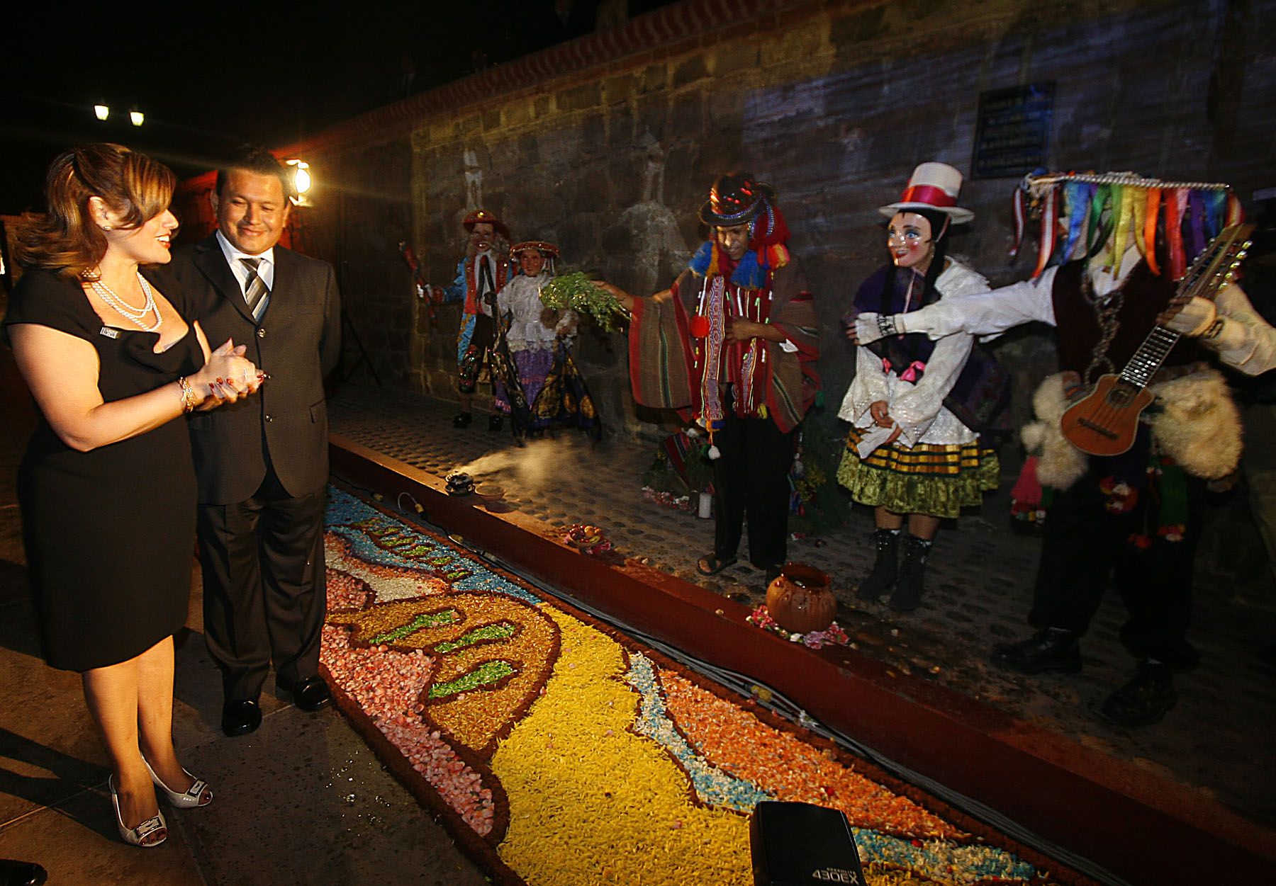 La ministra de Comercio Exterior, Mercedes Aráoz asiste a la inauguración de la moderna iluminación de la Fortaleza del Real Felipe del Callao, se diera como antesala a la reunión de ministros de Turismo del Foro de Cooperación Económica Asia Pacífico (APEC). Foto:ANDINA/Stephanie Zollner.