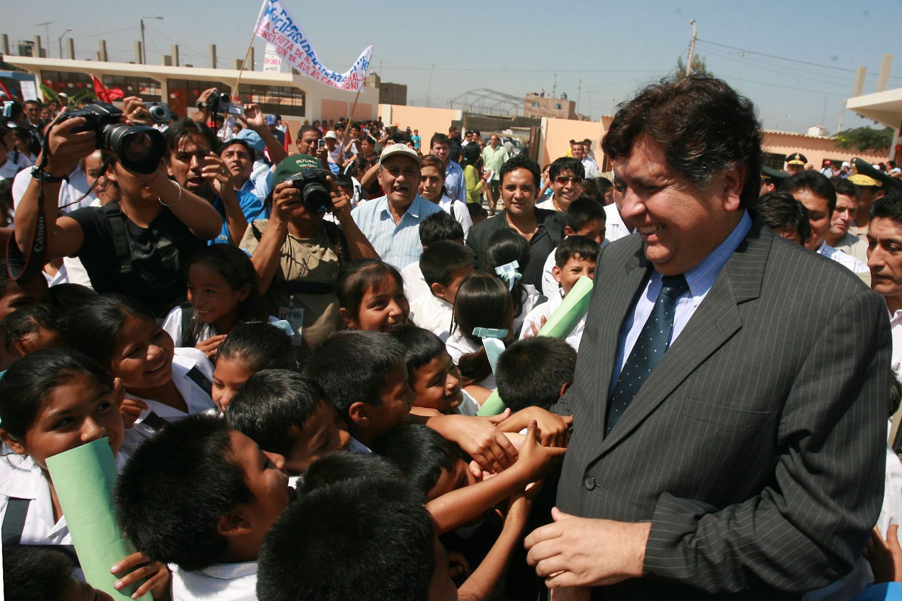 El Presidente de la República inauguró el colegio María Sandoval en Virú. Foto: ANDINA/Sepres/Oscar Farje.
