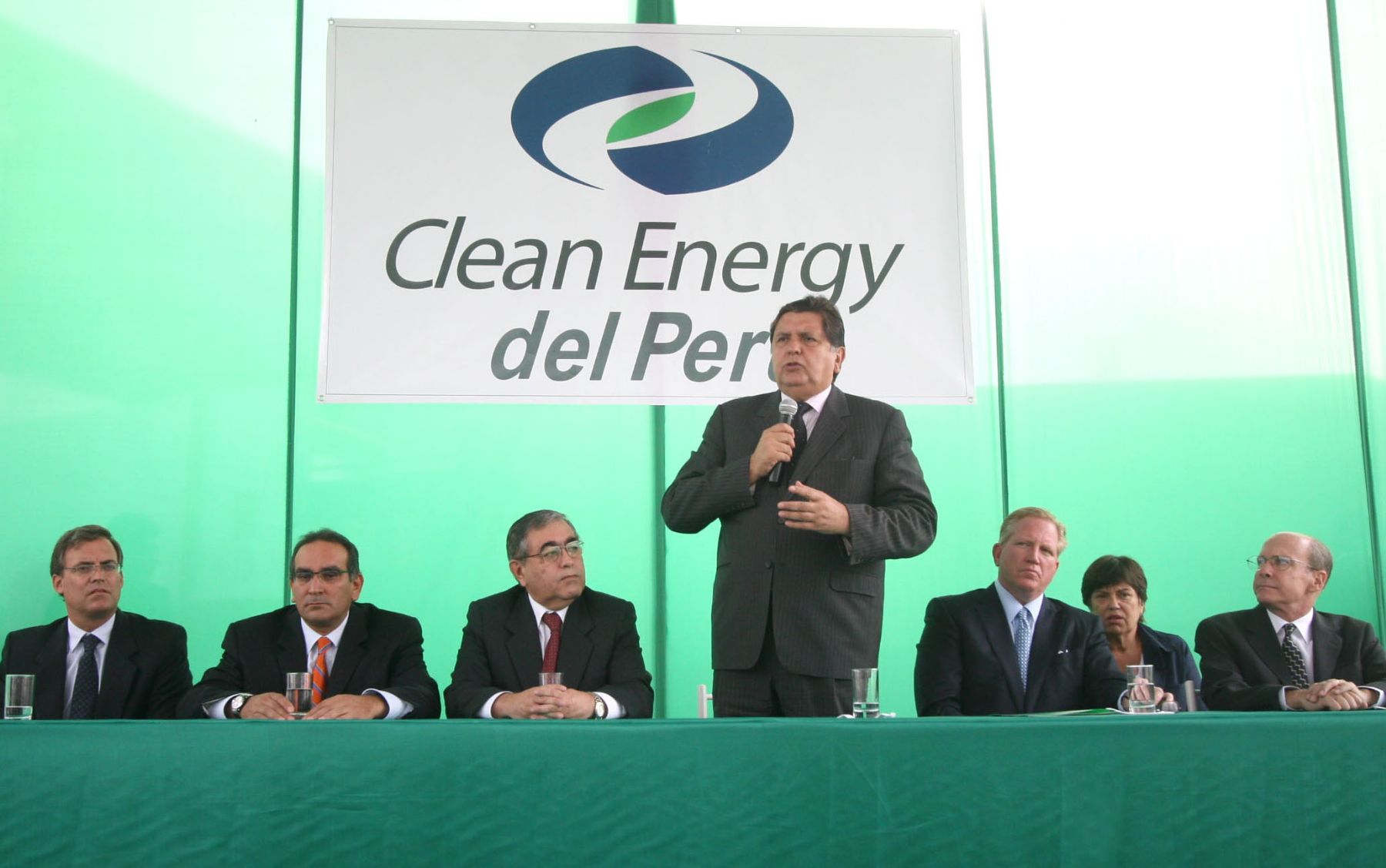 Presidente Alan García inauguró estación de gas natural de empresa Clean Energy del Perú. Foto: ANDINA/Maritza Rosales.