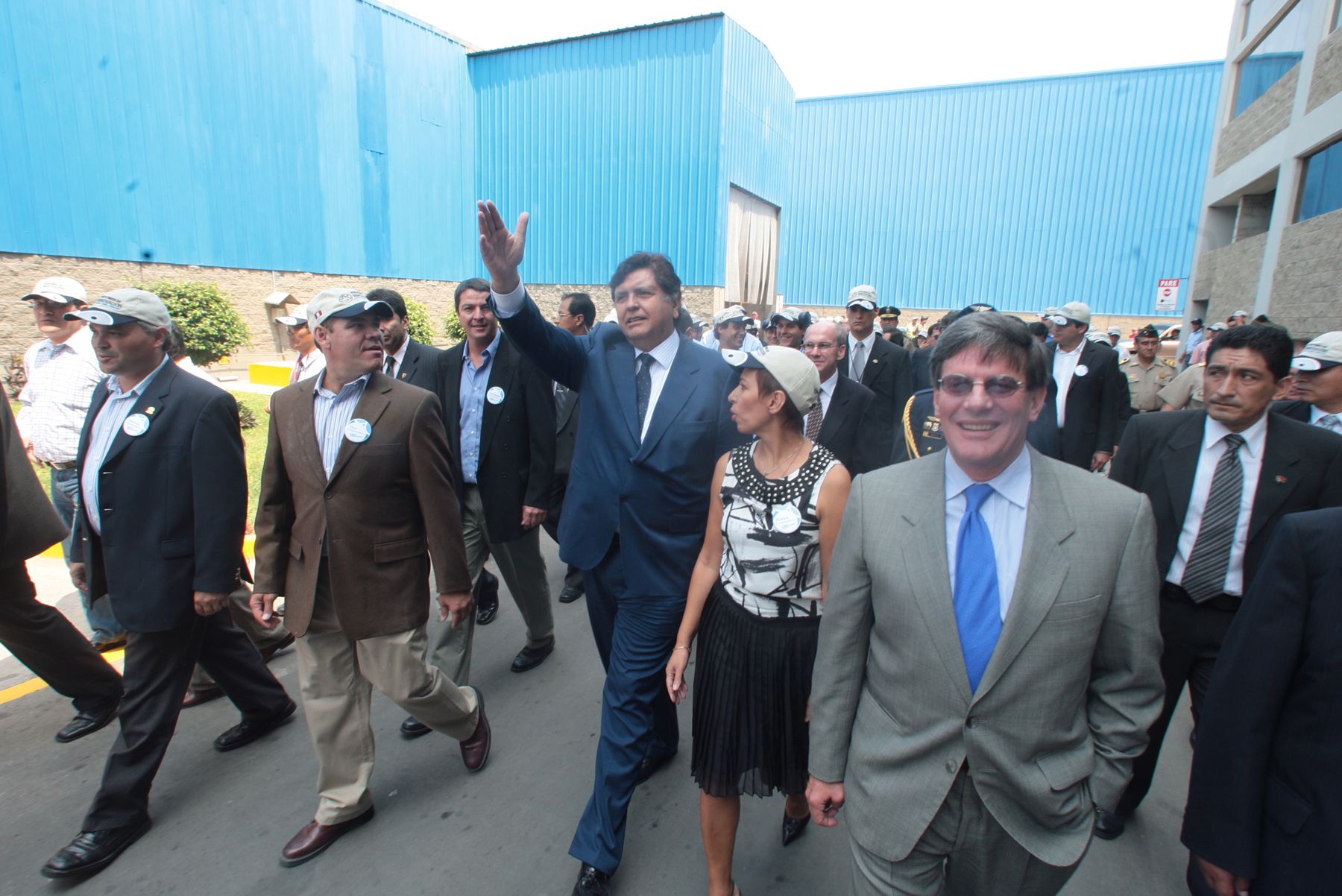 El Presidente de la República, Alan García Pérez, inaugura la planta de Kimberly Clark en Puente Piedra. Foto: ANDINA/Carlos Lezama.