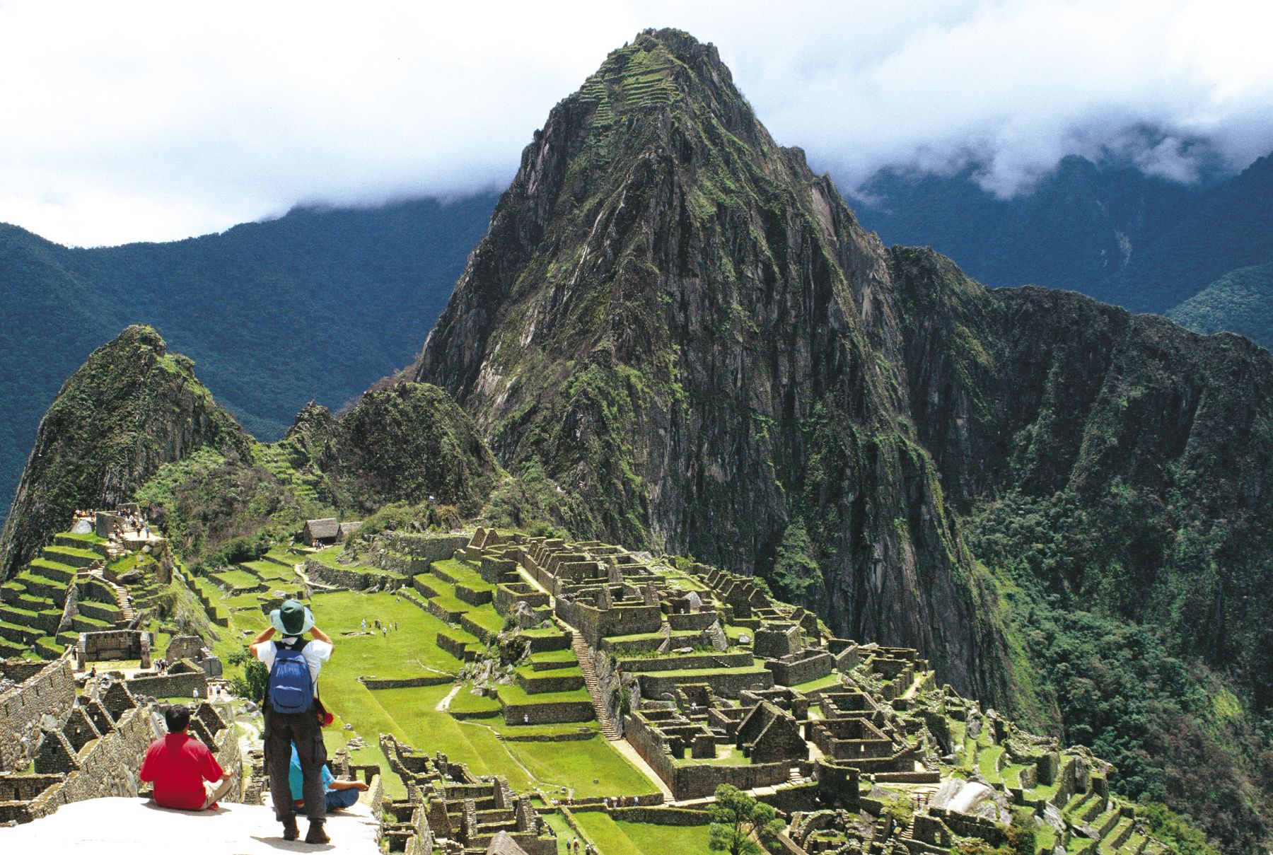 Machu Picchu, located about 80 km (50 miles) northwest of Peru