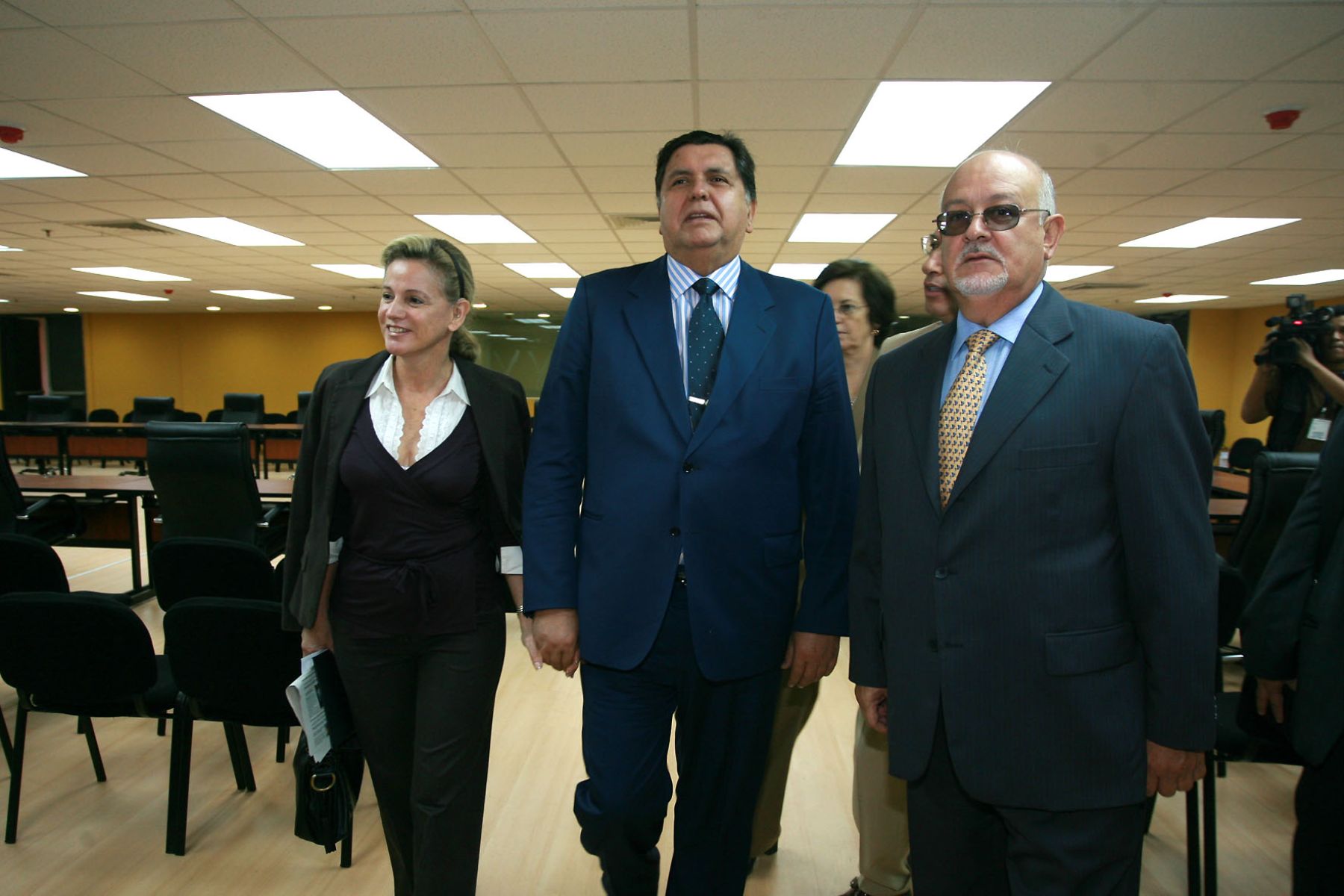 El Jefe del Estado, Alan García; y su esposa, Pilar Nores; visitan instalaciones del Museo de la Nación, donde en los próximos dias se realizará la V Cumbre de Jefes de Estado y de Gobierno de América Latina, el Caribe y la Unión Europea. Foto: Sepres/Oscar Farje Gomero.