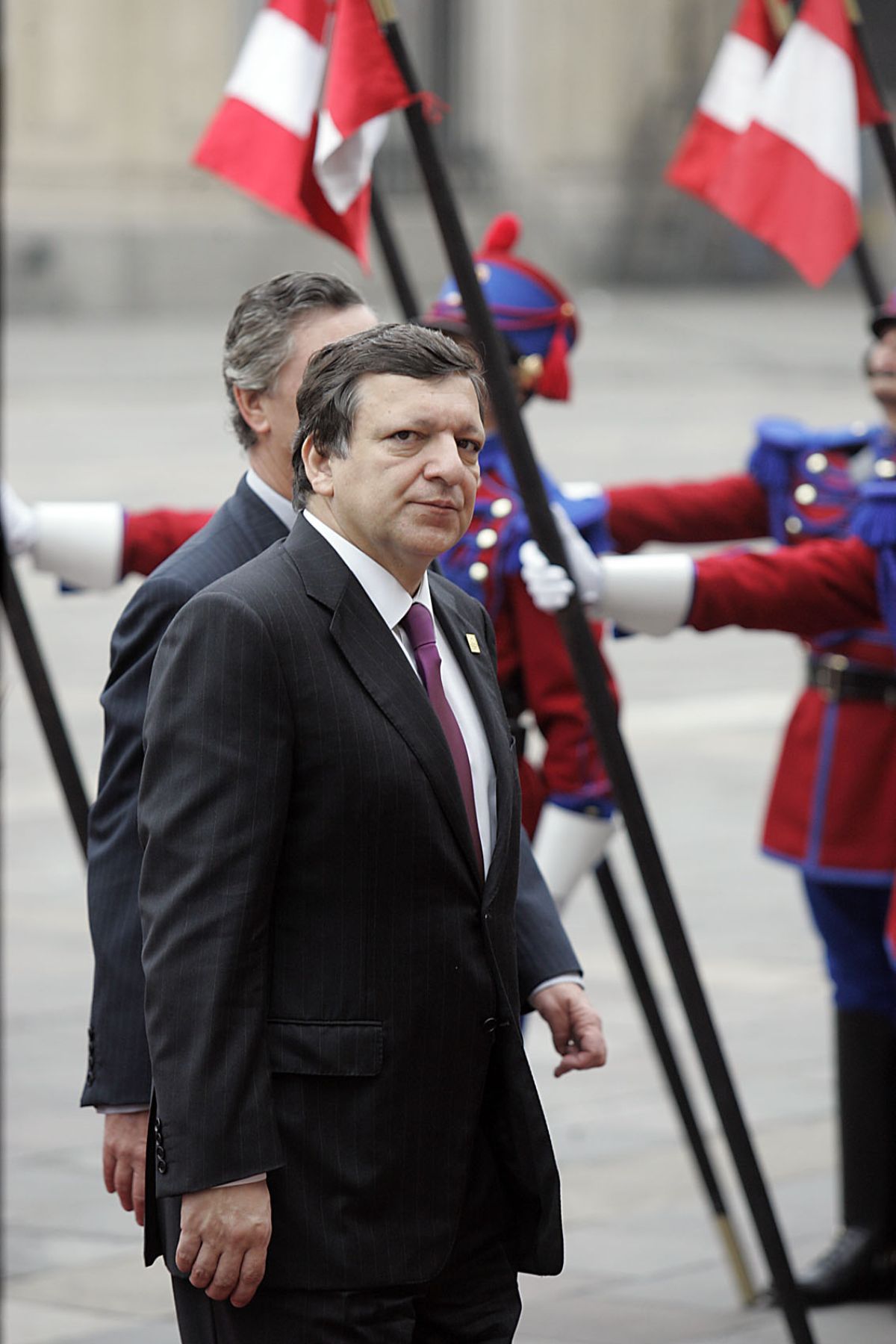 El Presidente de la Comisiòn Europea, Josè Barroso, llegò a Palacio de Gobierno para reunirse con el Presidente Alan Garcìa. Fue recibido por el Canciller, Josè Antonio Garcìa Belaùnde. Foto:ANDINA/Juan Carlos Guzmàn Negrini.