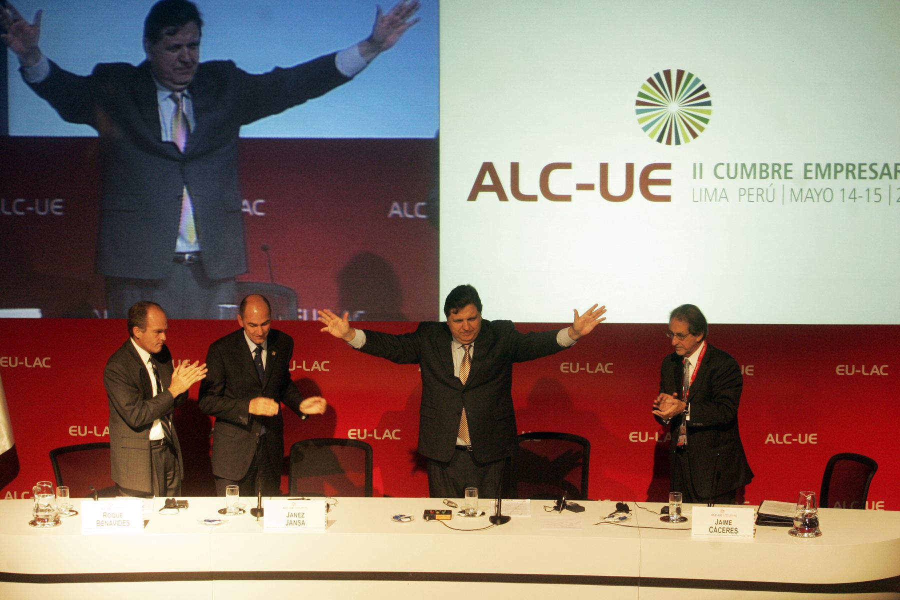 Presidente Alan Garcia inaugura la II Cumbre Empresarial ALC-EU. Foto: ANDINA/Rafael Cornejo