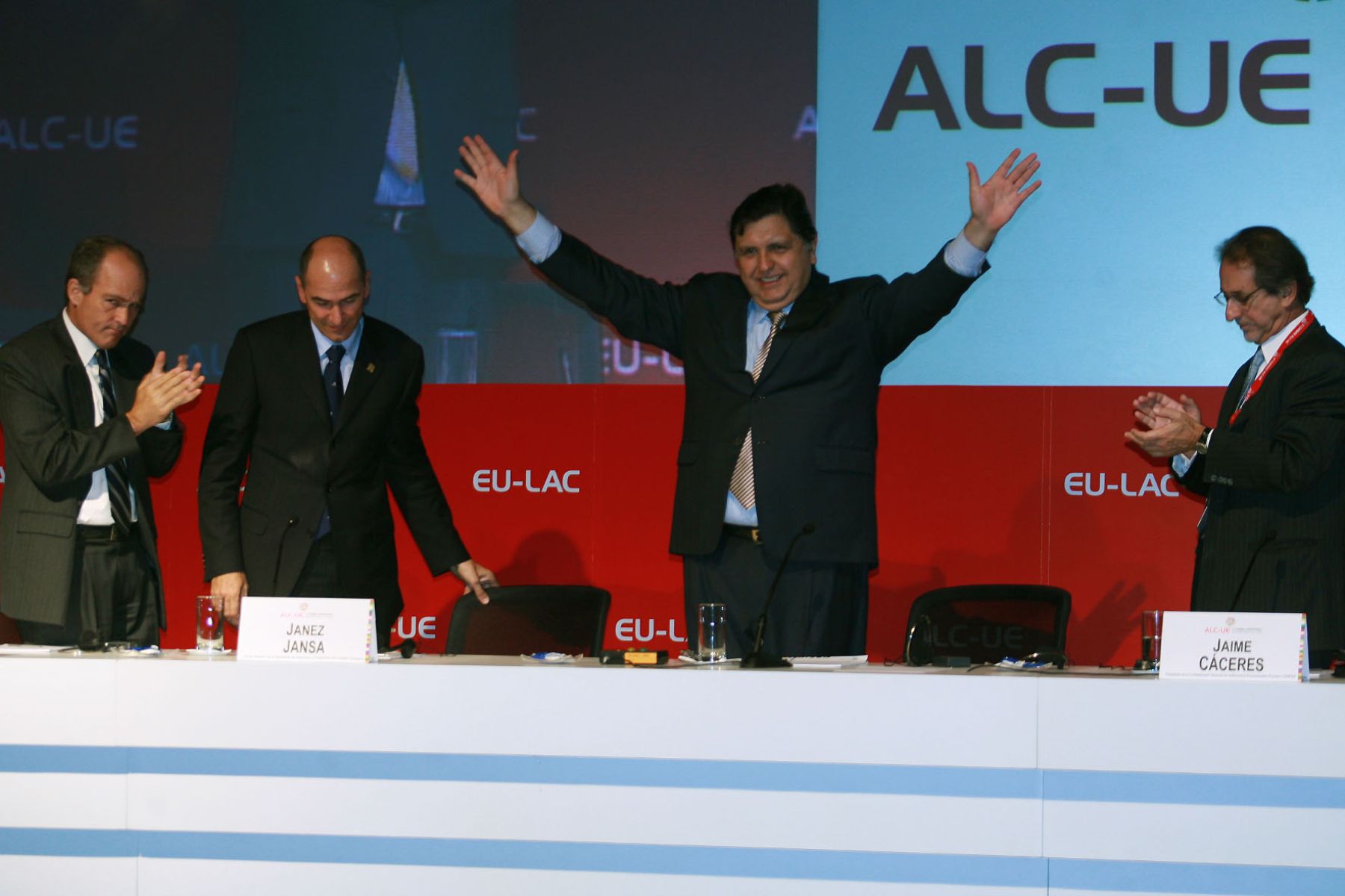 Presidente Alan García en inauguración oficial del II Foro Empresarial ALC-UE.Foto:SEPRES/Oscar Farje Gomero.