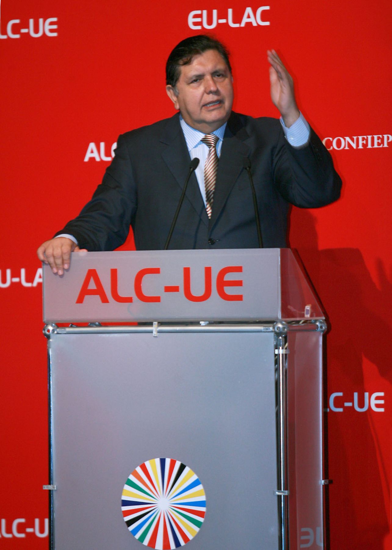 Presidente Alan García en inauguración oficial del II Foro Empresarial ALC-UE.Foto:SEPRES/Oscar Farje Gomero.