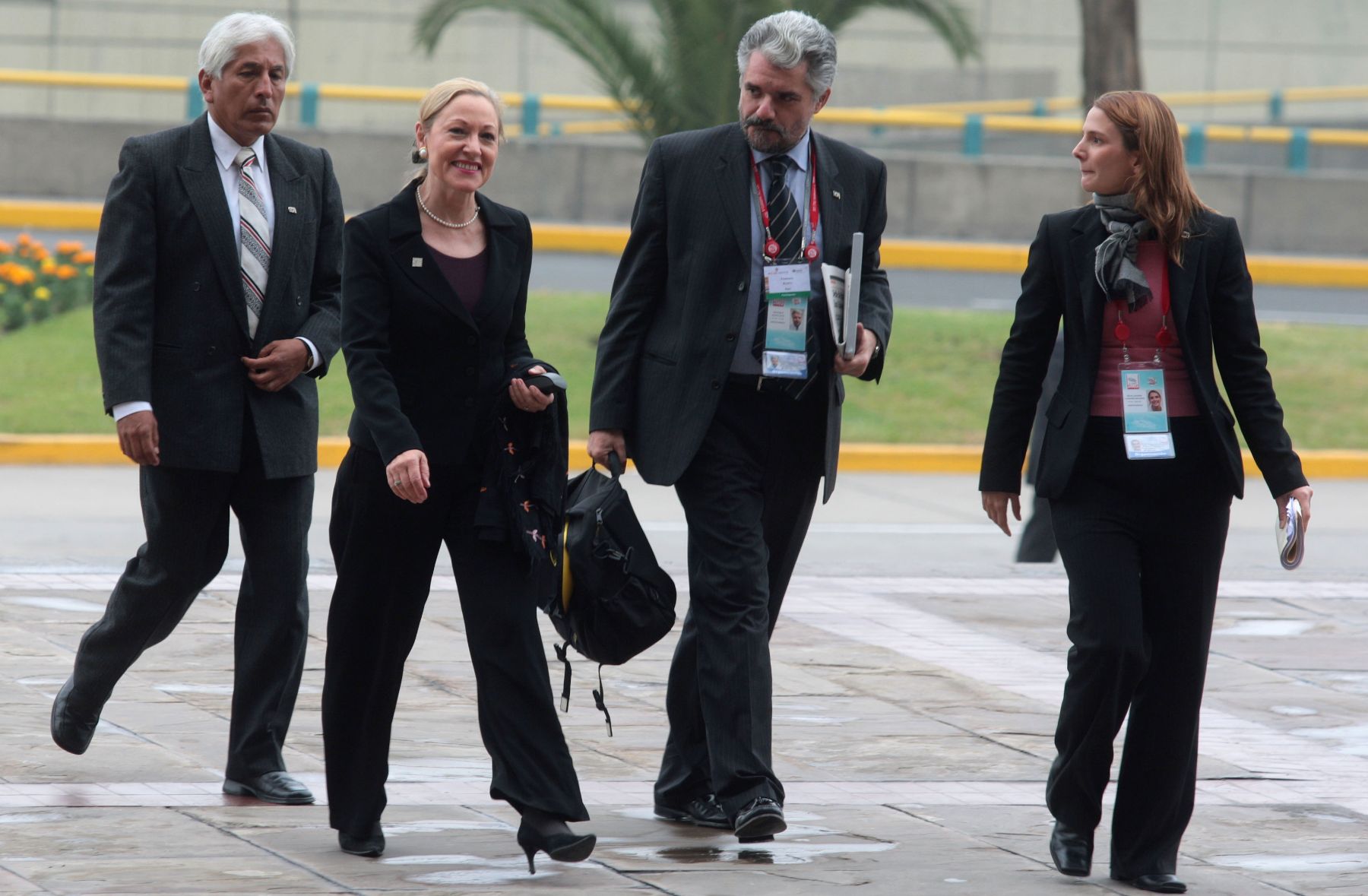 Benita Ferrero Waldner ingresa al Museo de la Naciòn donde se realiza la V Cumbre ALC-UE- Foto:ANDINA/Piero Vargas
