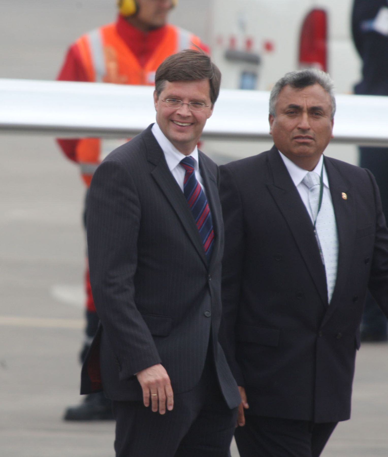 Llegada del Primer Ministro de Holanda, Jan Peter Balkenende. Foto: ANDINA/ Carlos Lezama