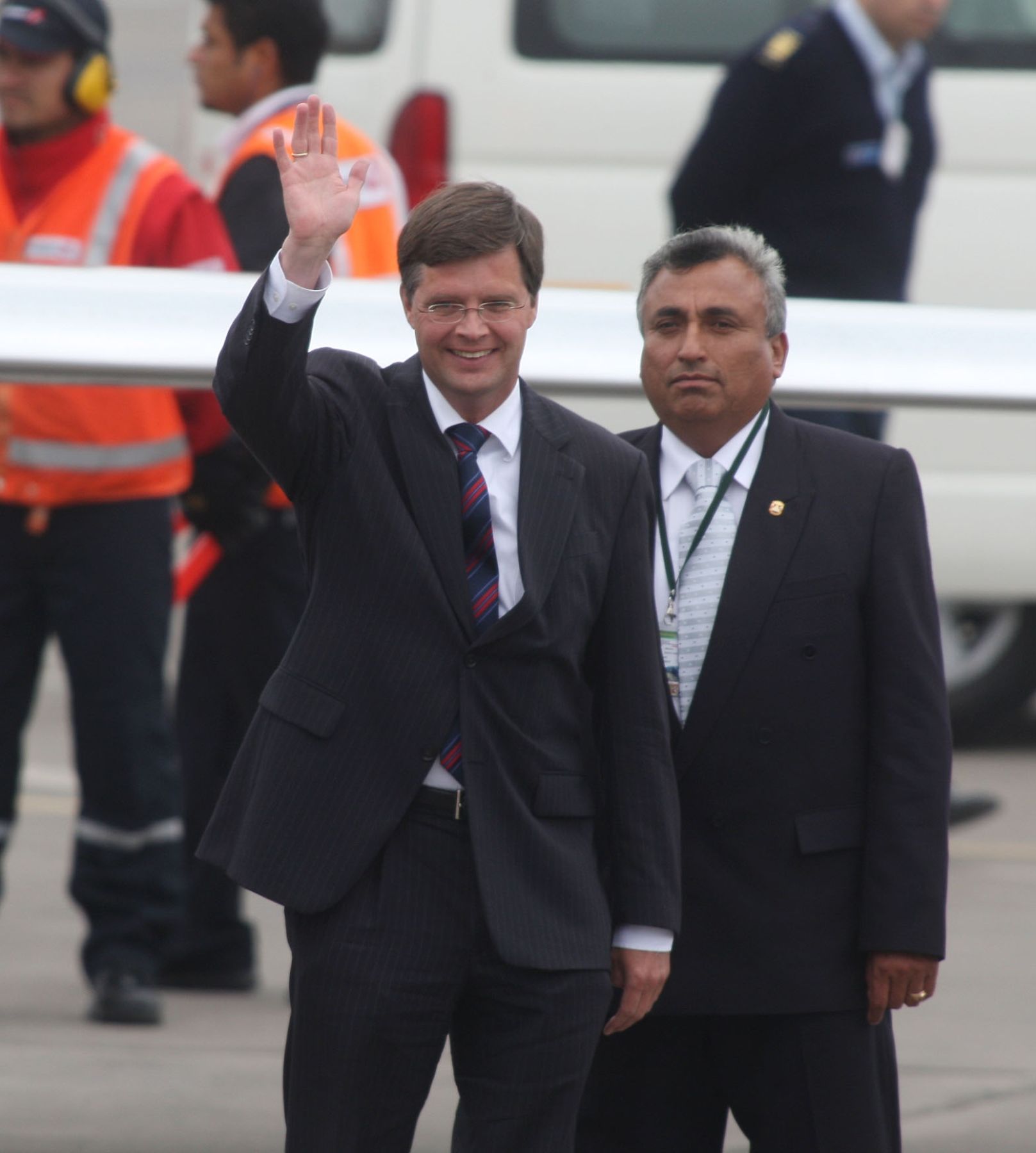 Llegada del Primer Ministro de Holanda, Jan Peter Balkenende. Foto: ANDINA/ Carlos Lezama