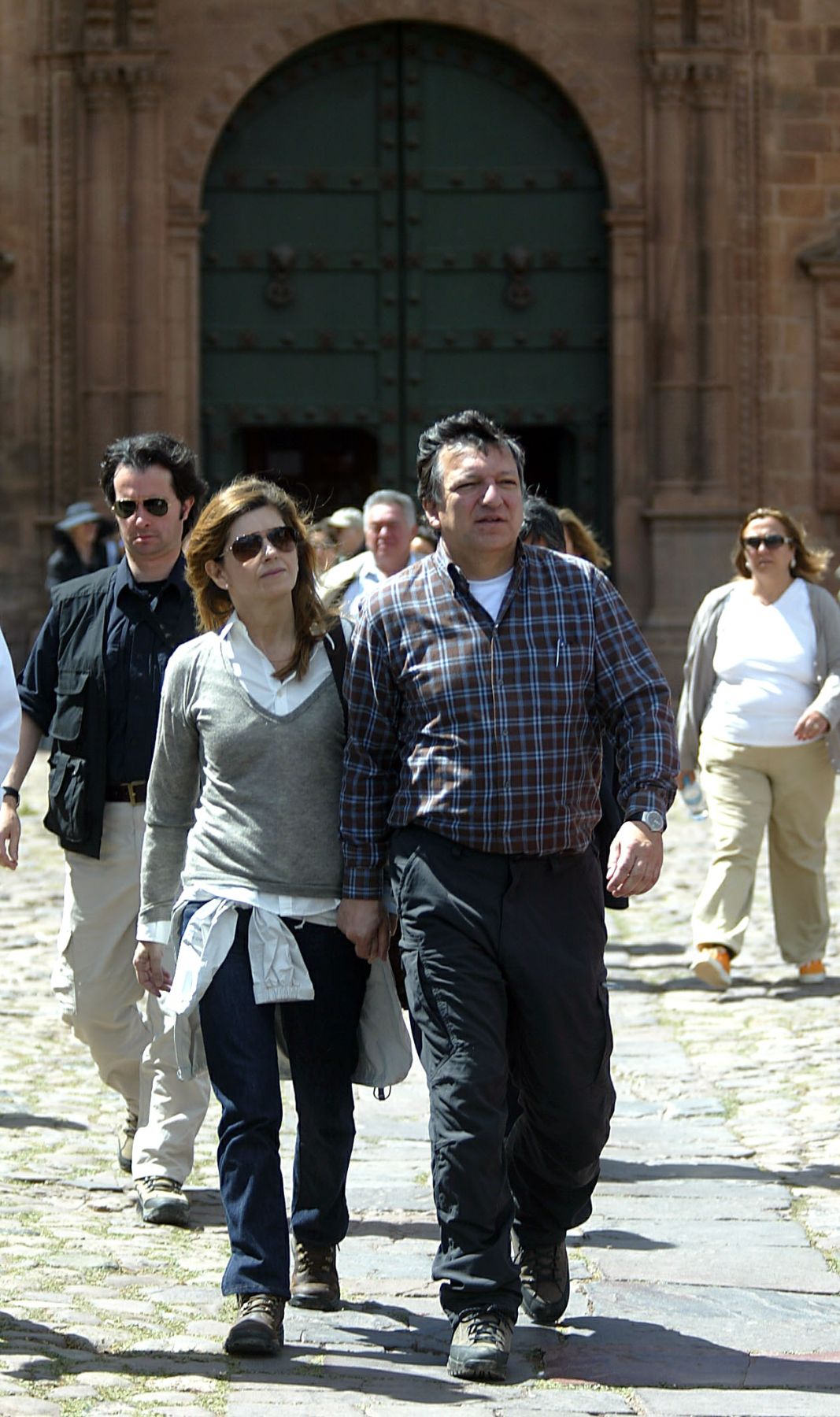 El Presidente de la Unión Europea, José Manuel Barroso, junto a su esposa y delegación visitan ciudad imperial del Cusco.  Foto:ANDINA/Alberto Orbegoso.