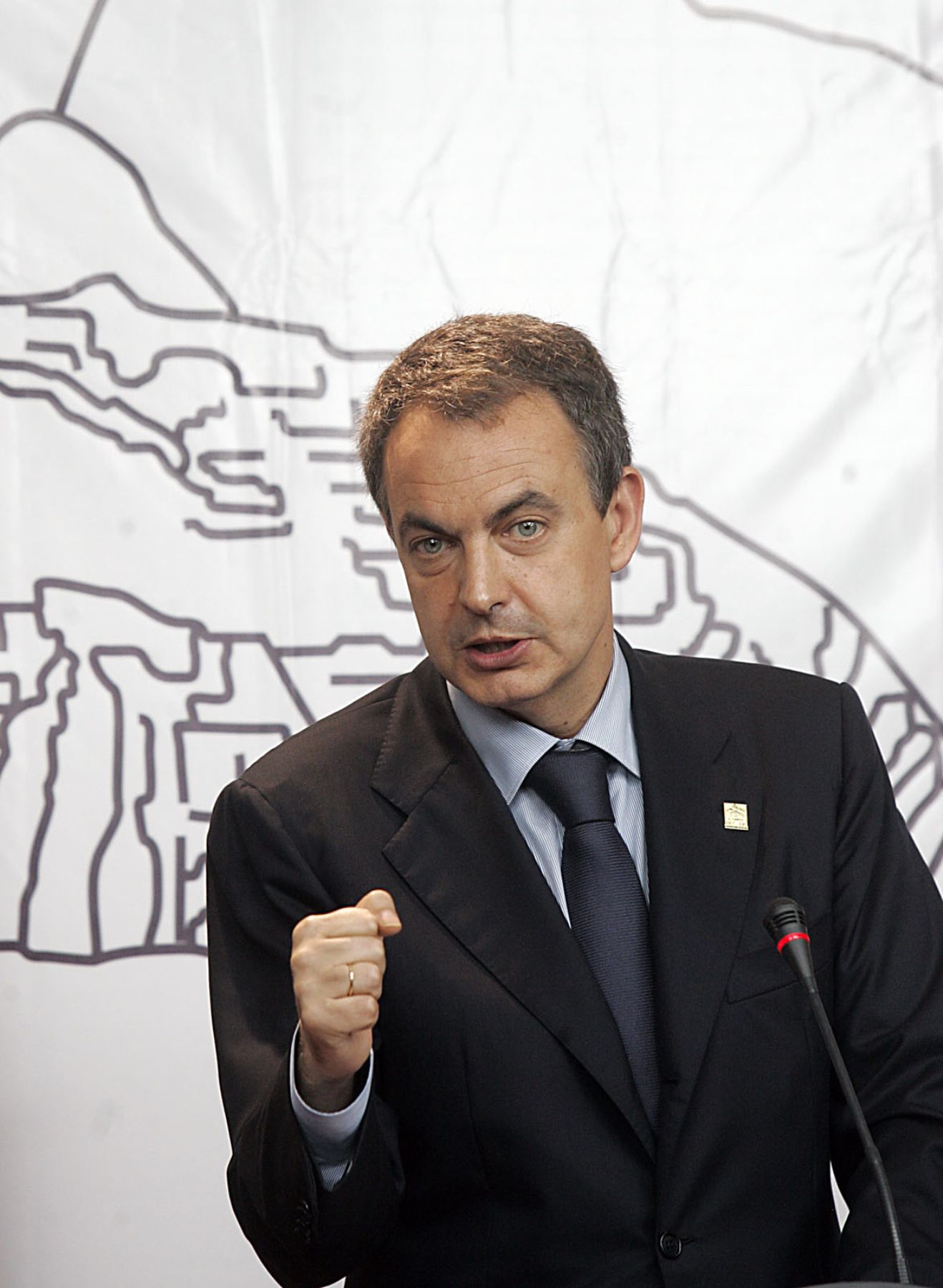 Conferencia de Prensa del Presidente del Gobierno Español, Josè Luis Rodrìguez Zapatero.Foto:ANDINA/Juan Carlos Guzmàn Negrini.