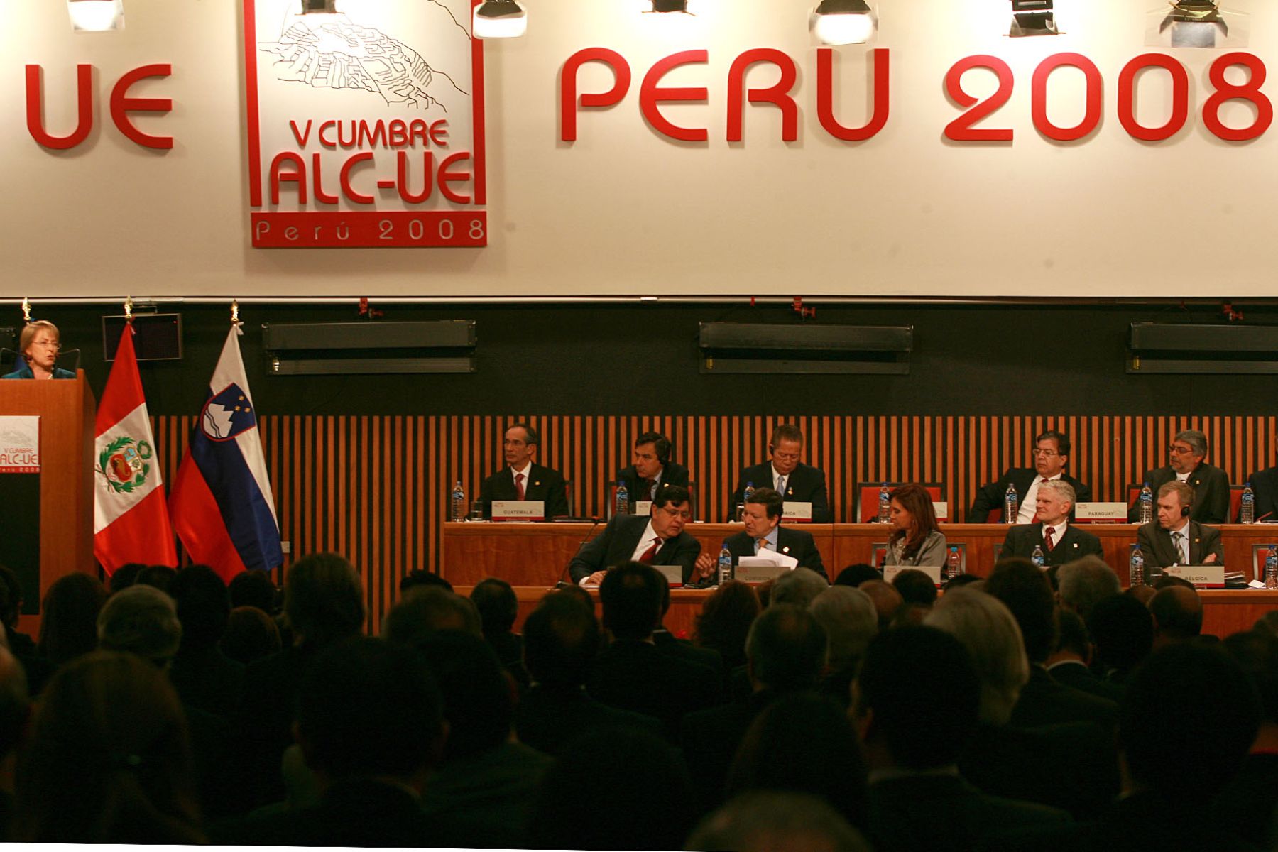 Clausura de V Cumbre ALCUE 2008.Foto:ANDINA/Sepres/Oscar Farje Gomero