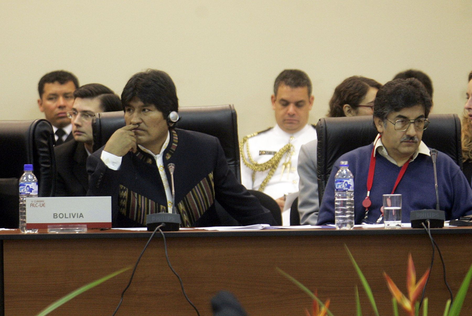 Presidente de Bolivia Evo Morales en la Minicumbre Subregional CAN-UE. Foto: ANDINA/Rafael Cornejo.