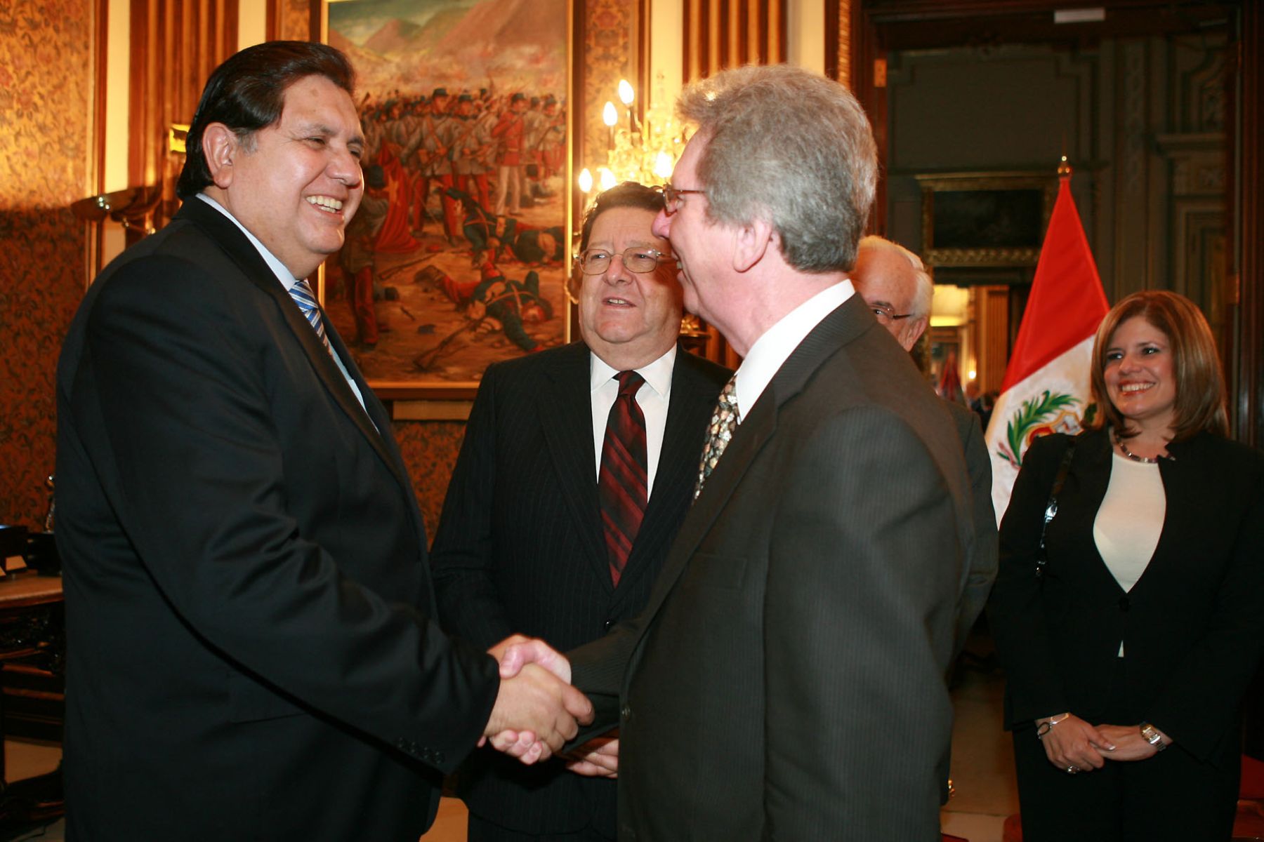 El presidente Alan García recibió a los representantes de Canadá  para la suscripción del acuerdo de Libre Comercio. Foto: ANDINA/ SEPRES / Oscar Farje Gomero.