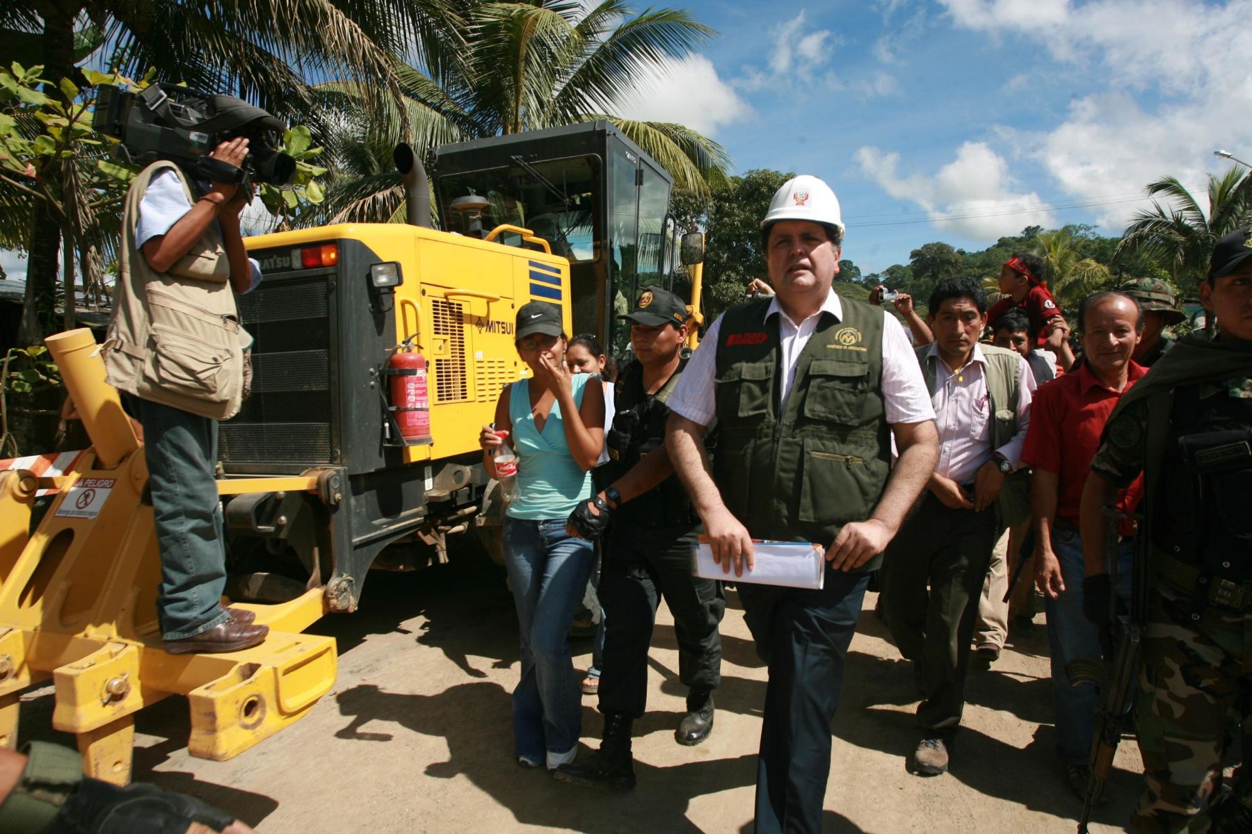 Esta mañana el presidente Alan García Inspeccionó obras en el Tramo Tocache - Centro Poblado Mantención, San Martín. Foto:ANDINA/Sepres/Oscar Farje.