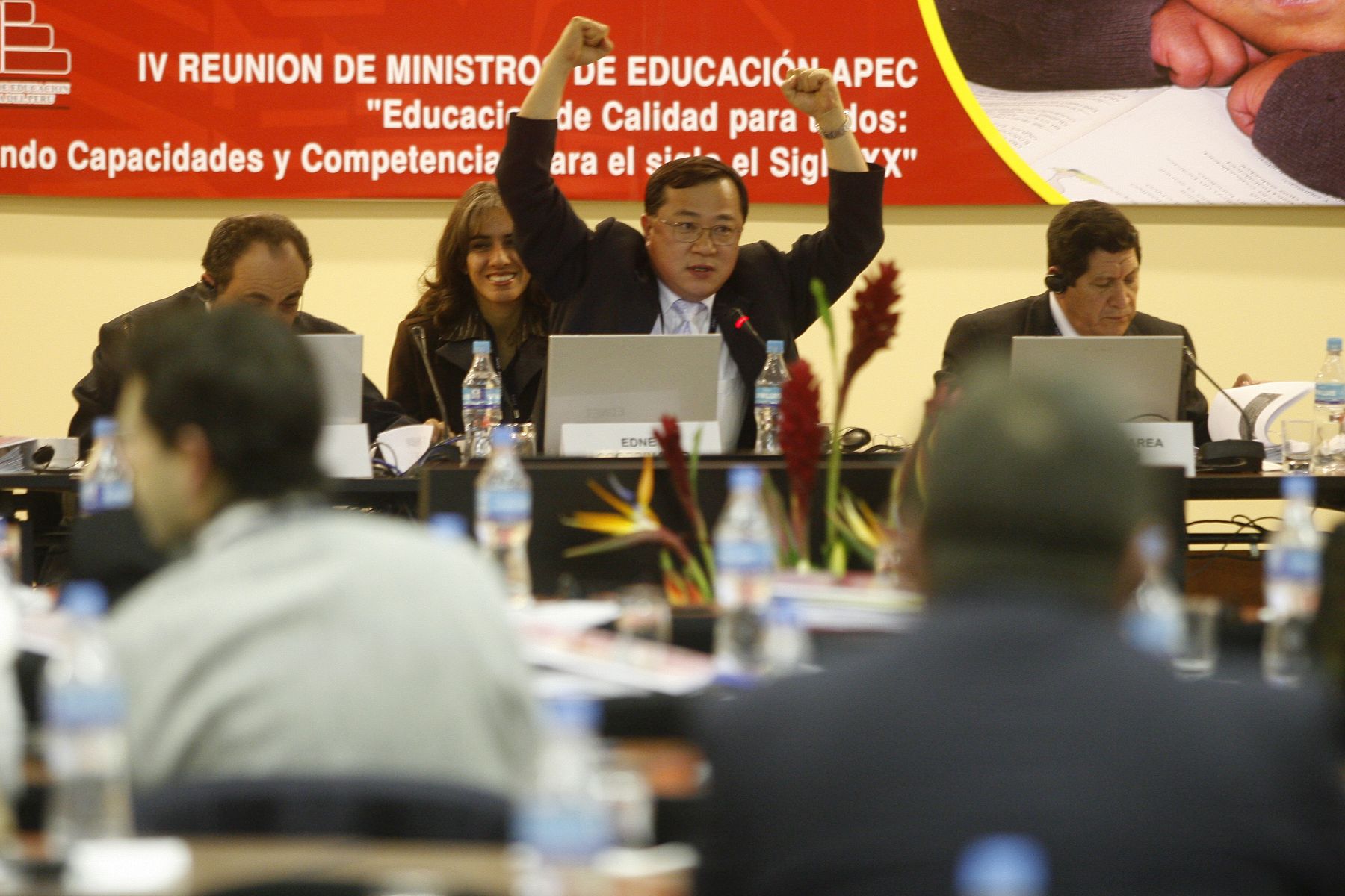 Young Hwa Kim, Presidente de IACE, participa de las reuniones en el encuentro previo a la Reunión Ministerial de APEC. Foto. ANDINA/Stephanie Zollner