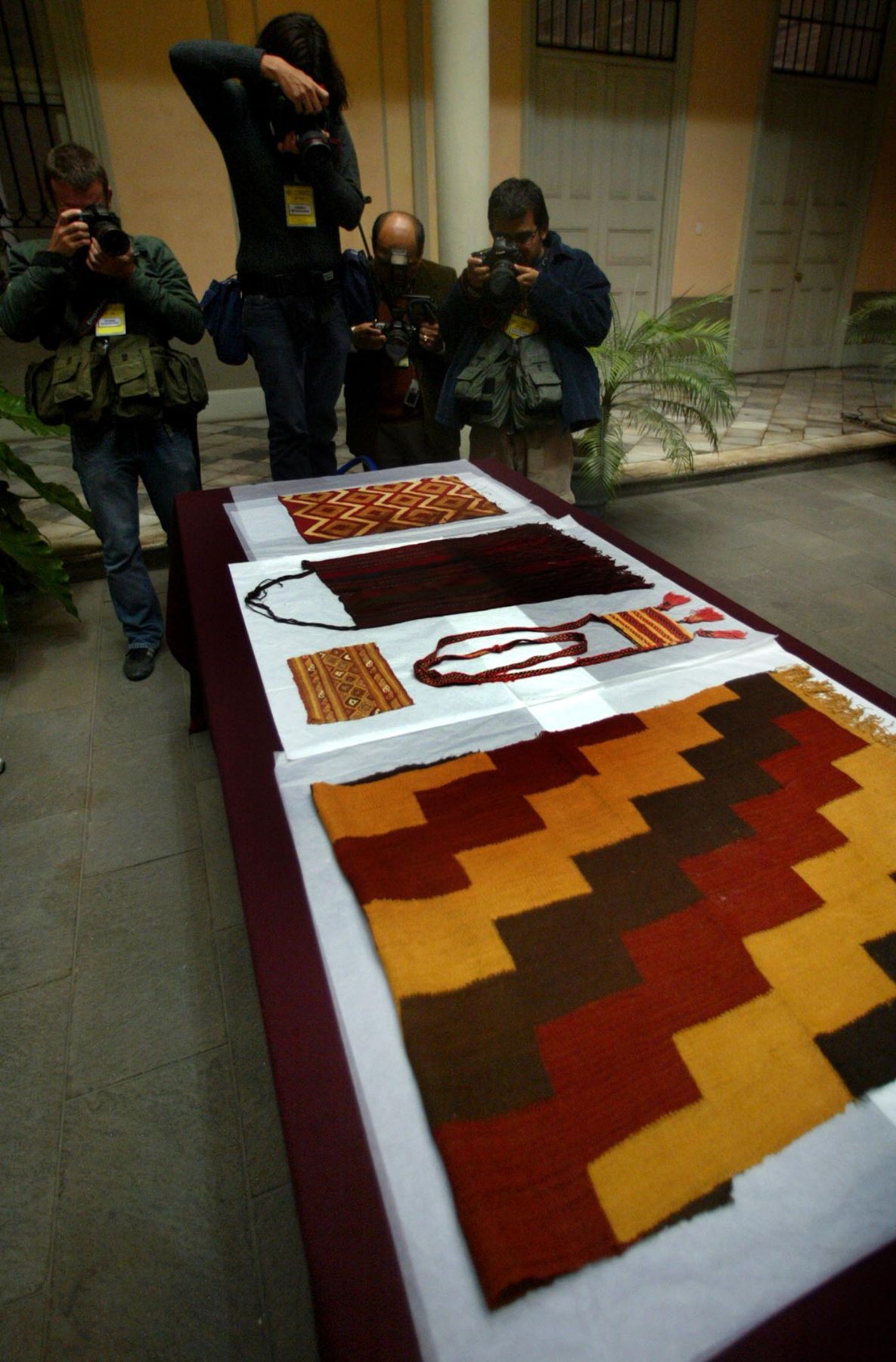 ceremonia de entrega de material arqueológico repatriado, en la sede de la cancillería. Foto: ANDINA / Alberto Orbegoso