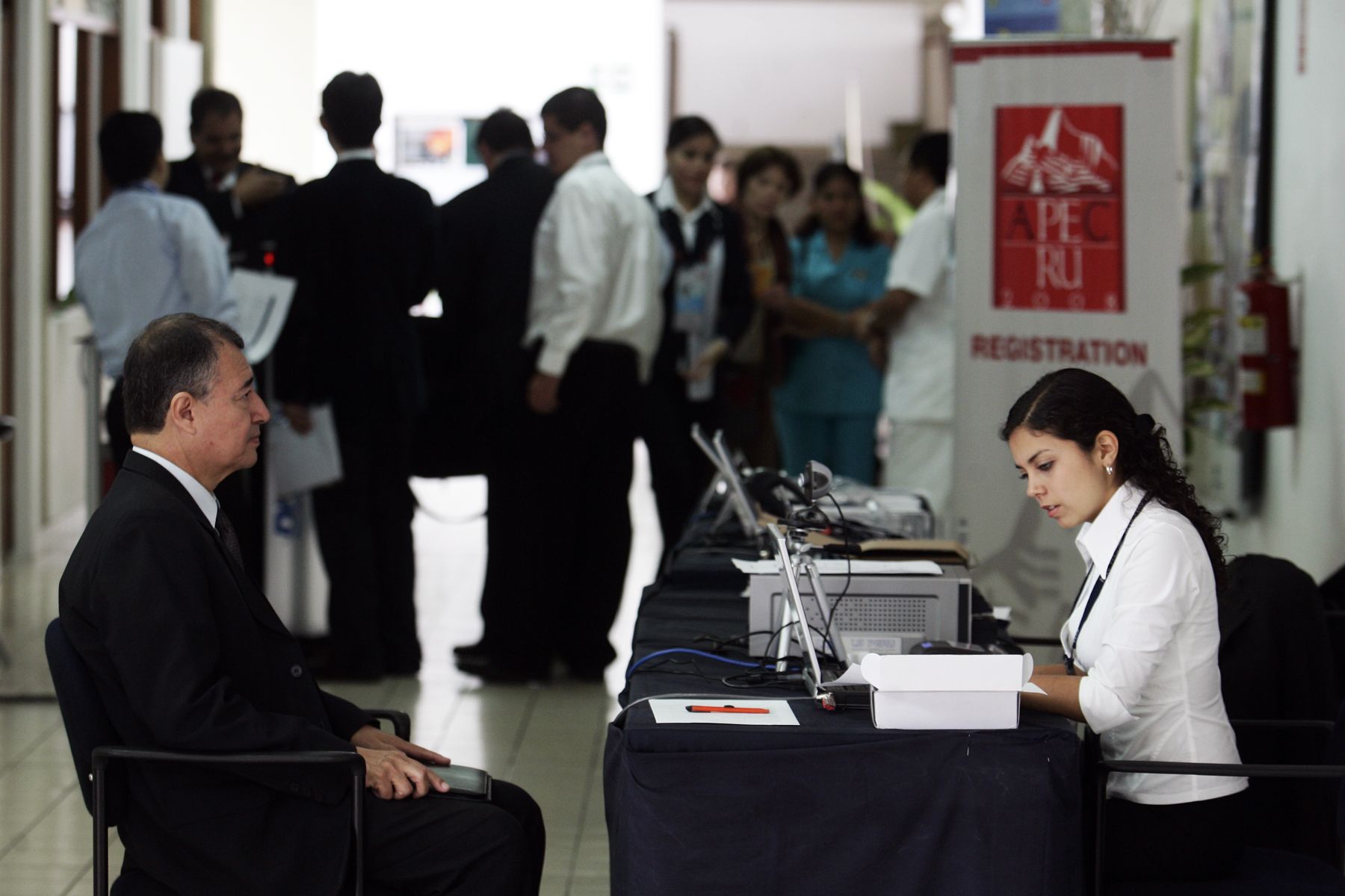 Inscripciòn de delegados para asistir a la Conferencia Anual de Centros de Estudios Académicos de APEC en la ciudad de Piura. Foto: ANDINA/Rafael Cornejo