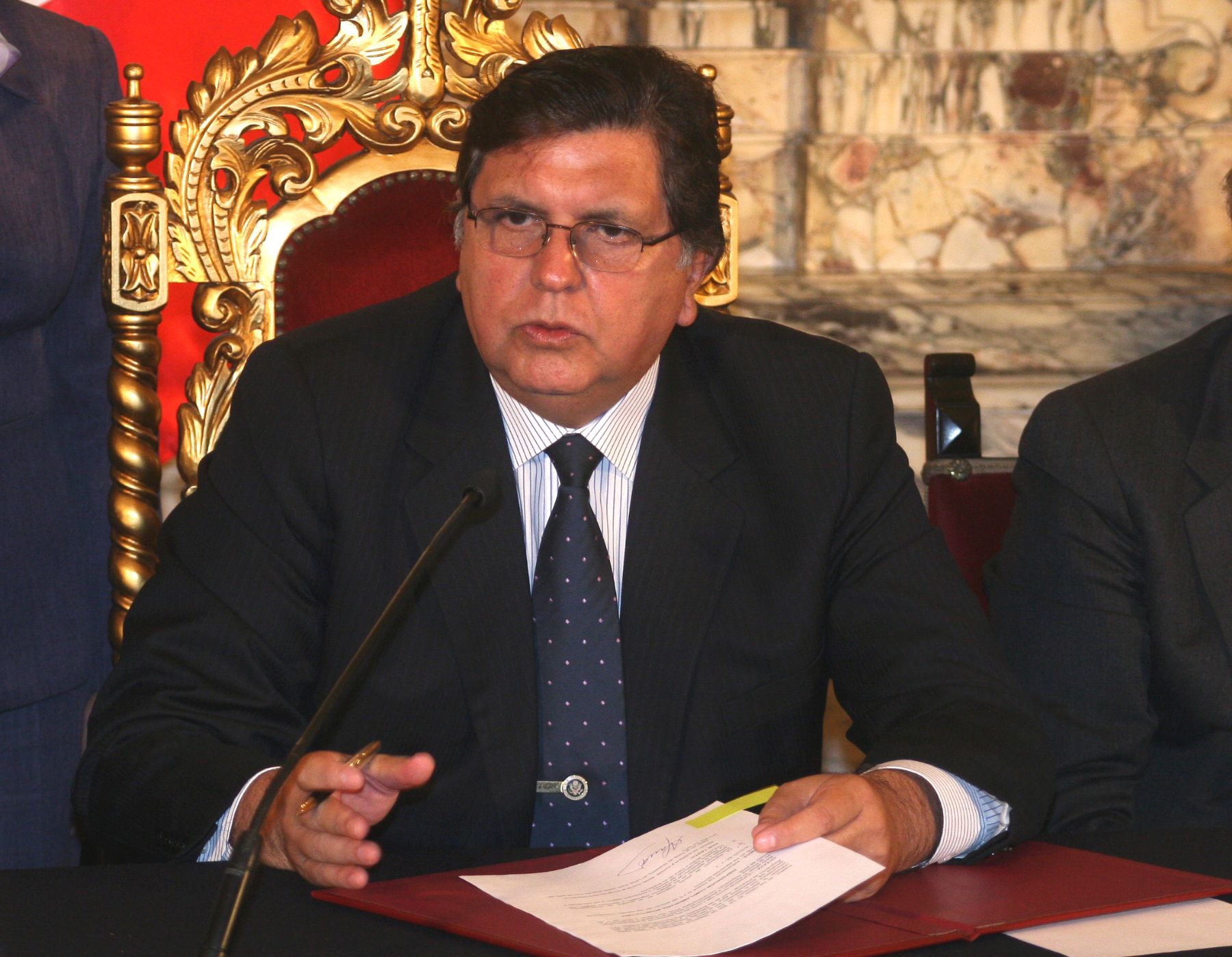 Presidente de la República, Alan García.