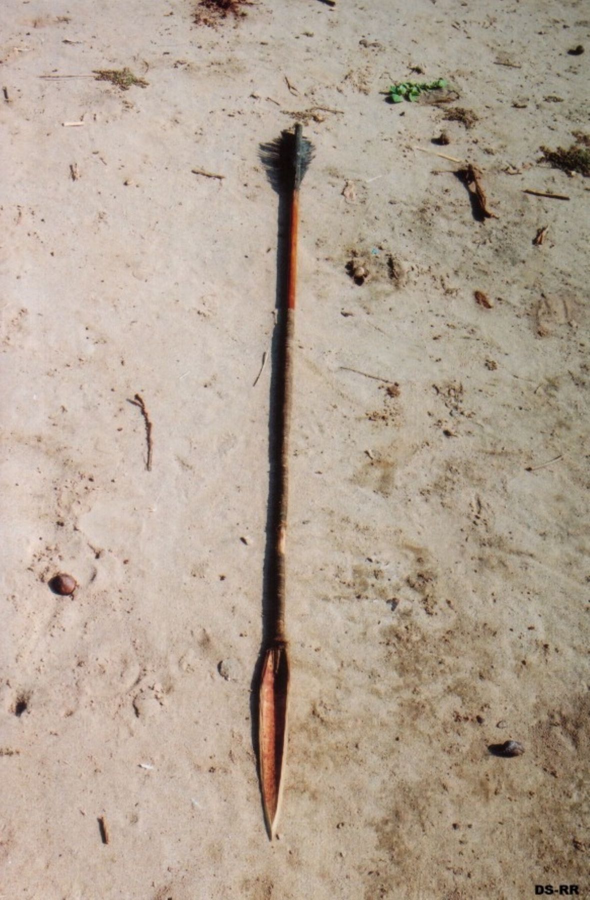 Flecha de nativo no contactado encontrada en Parque Nacional Alto Purús. Foto: ANDINA / Inrena.