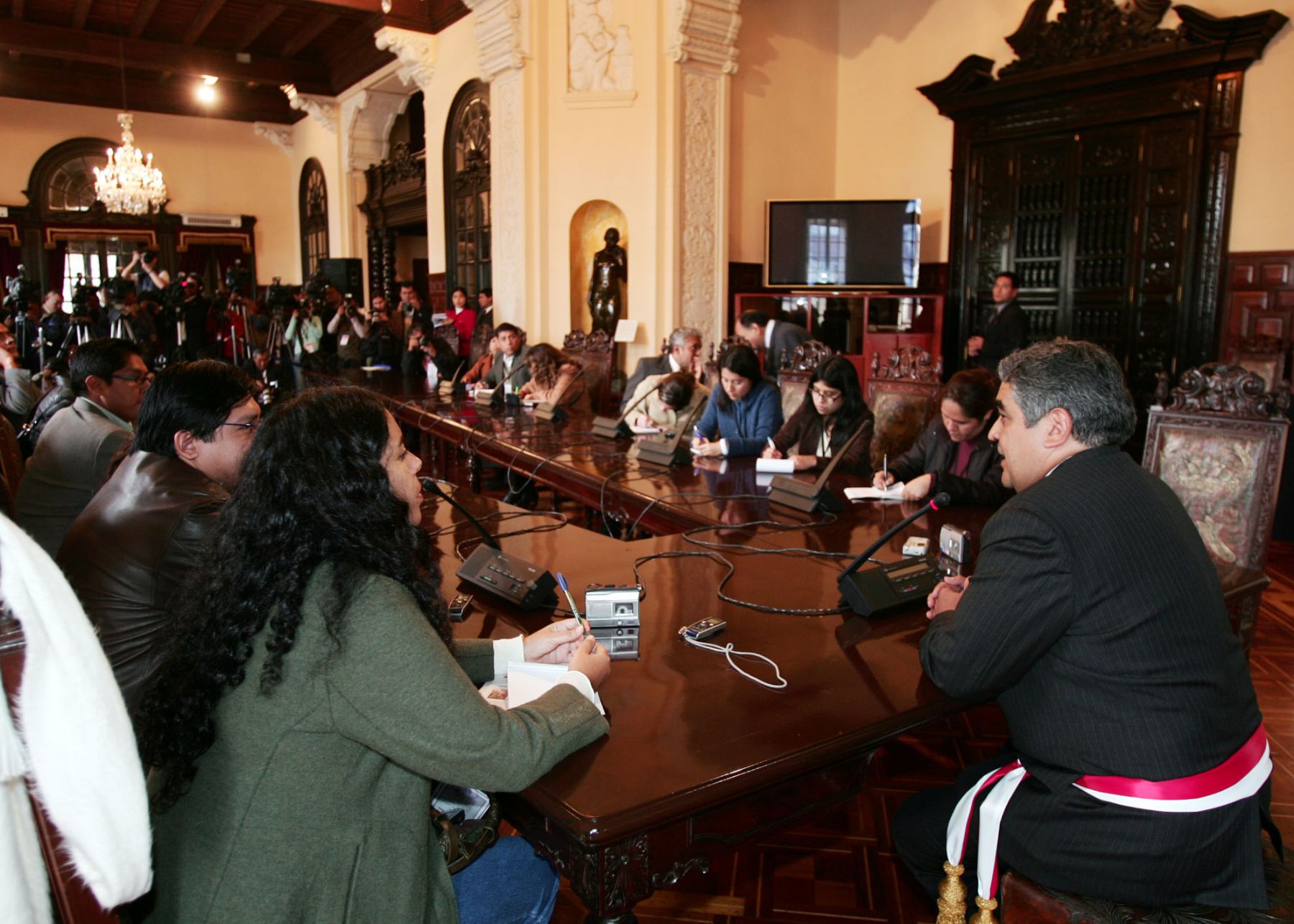 Conferencia de prensa del nuevo Ministro de Economia, Luis Valdivieso. Foto: ANDINA/ Dante Zegarra