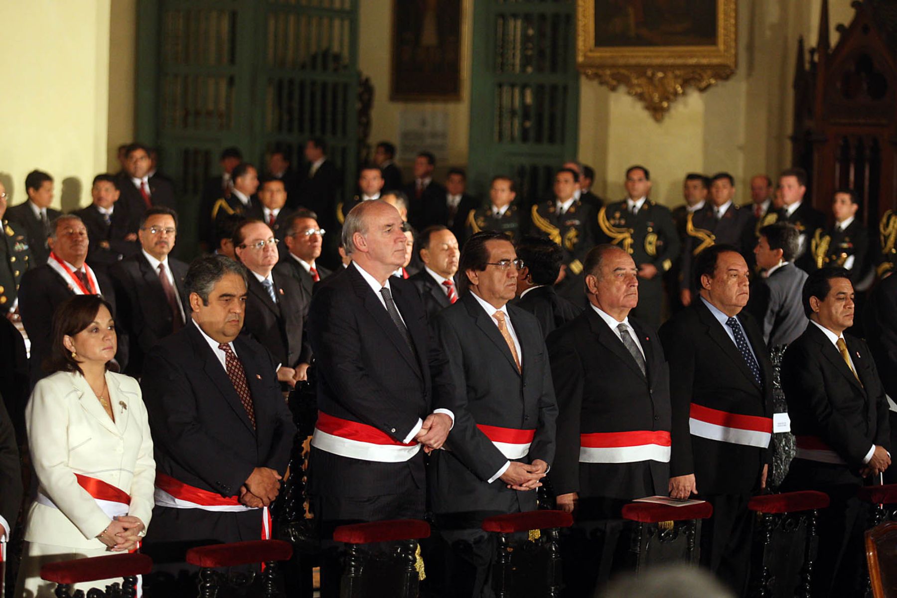 El Gabinete ministerlal asiste al Te Deum con motivo del aniversario patrio. Foto: ANDINA/ Juan Carlos Guzmán Negrini.