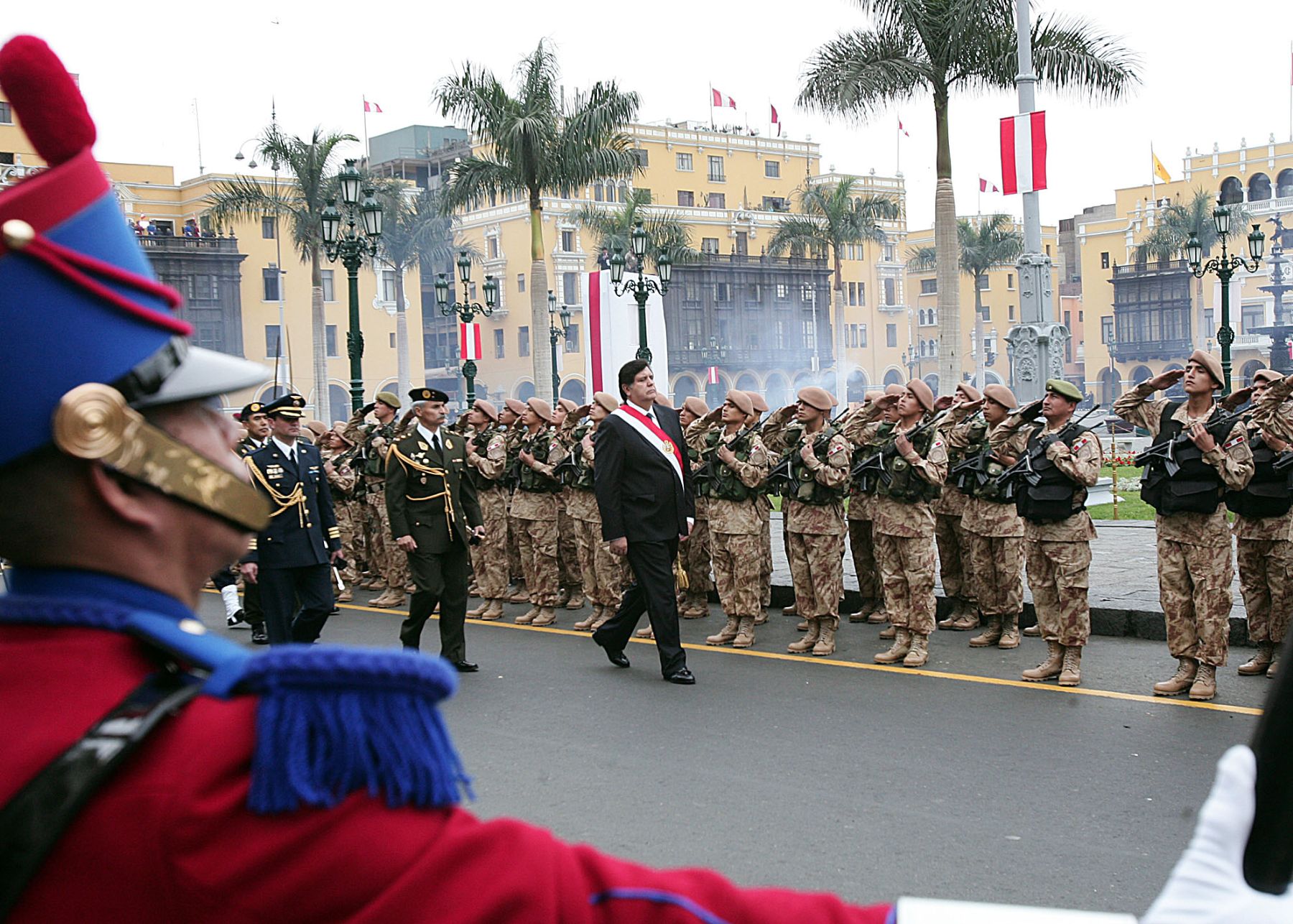 El Presidente de la República, Alan García y su esposa, Pilar Nores de García participaron del tradicional Te Deum. Foto: ANDINA/ Dante Zegarra.