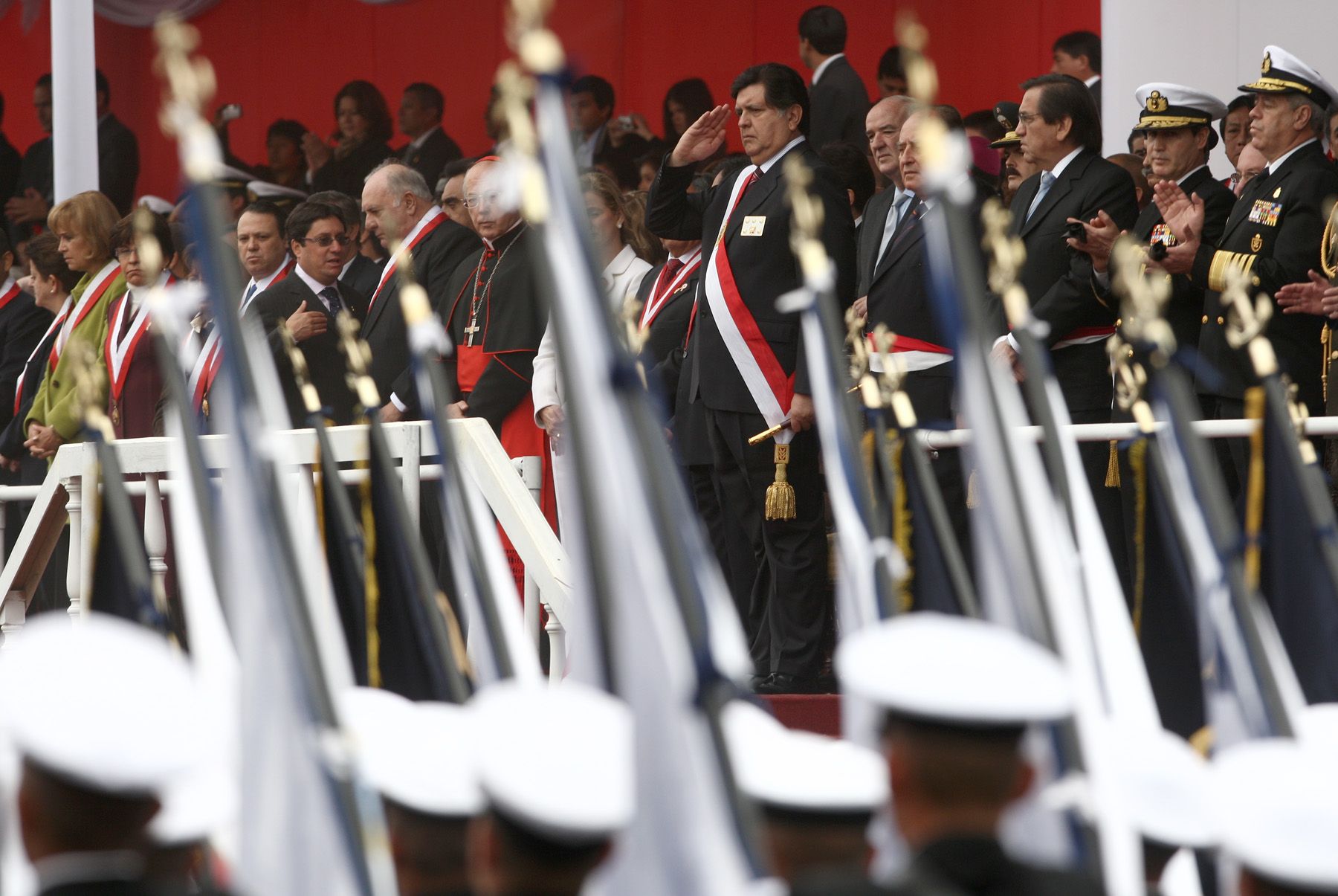 Jefe del Estado, Alan García Pérez, preside la Gran Parada Cívico Militar. Foto: ANDINA /Jack Ramón Morales