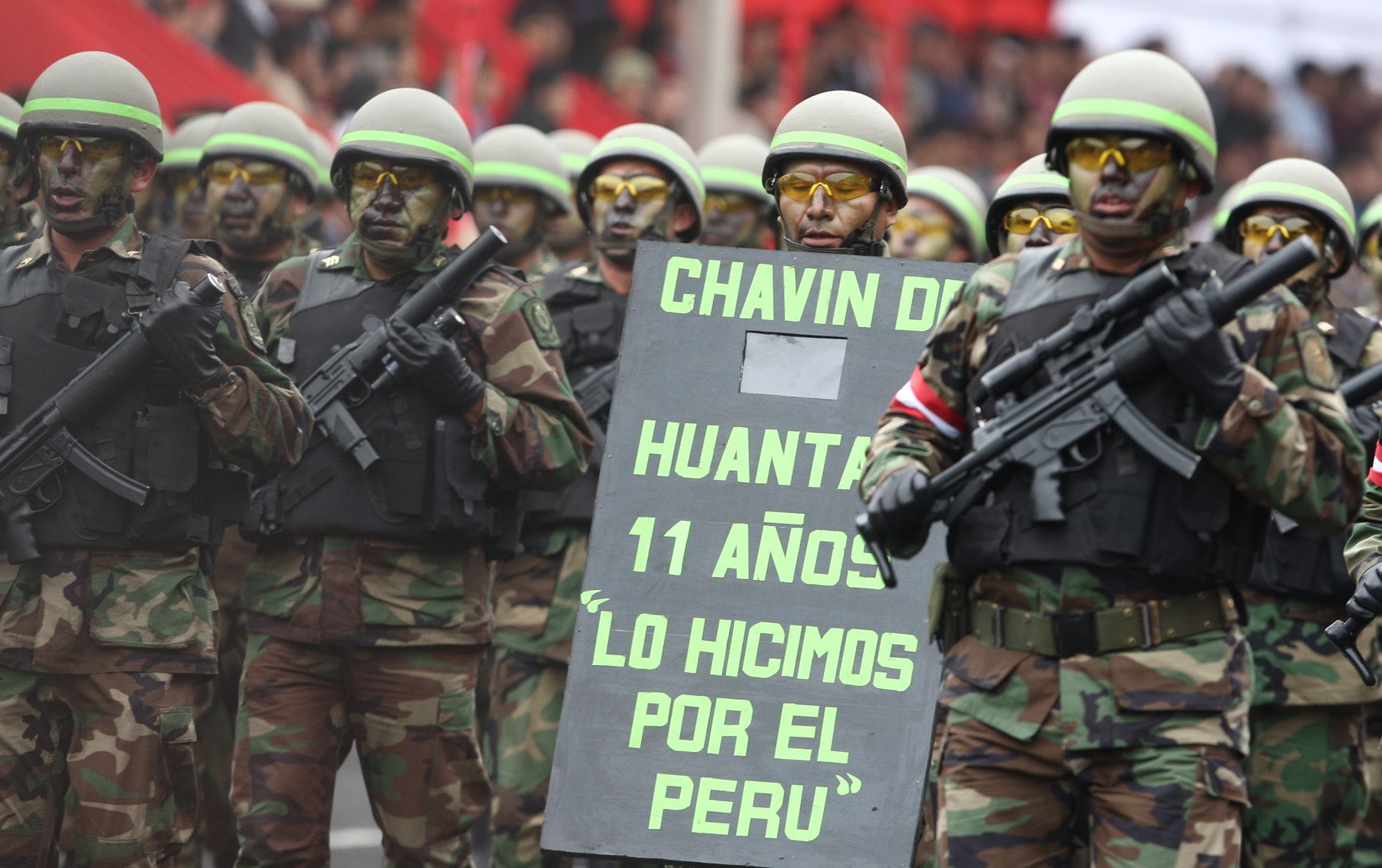 Los comandos Chavín de Huantar fueron los primeros en desfilar por la avenida de La Peruanidad en la Parada Militar por Fiestas Patrias.  Foto: ANDINA /Jack Ramón Morales
