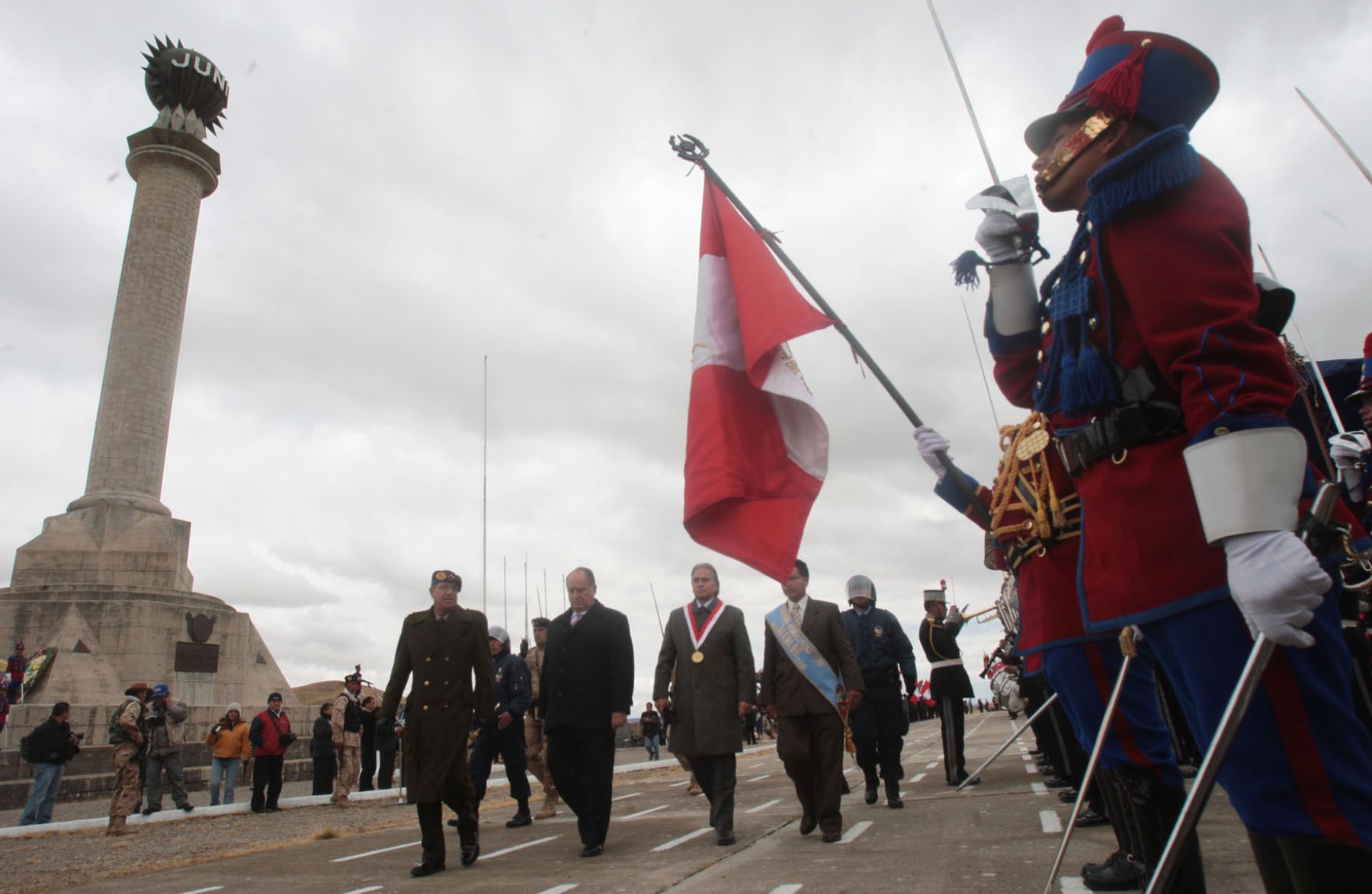Desfile y ceremonia en conmemoración por el 184 aniversario de la Batalla de Junin. Foto: ANDINA / Carlos Lezama.