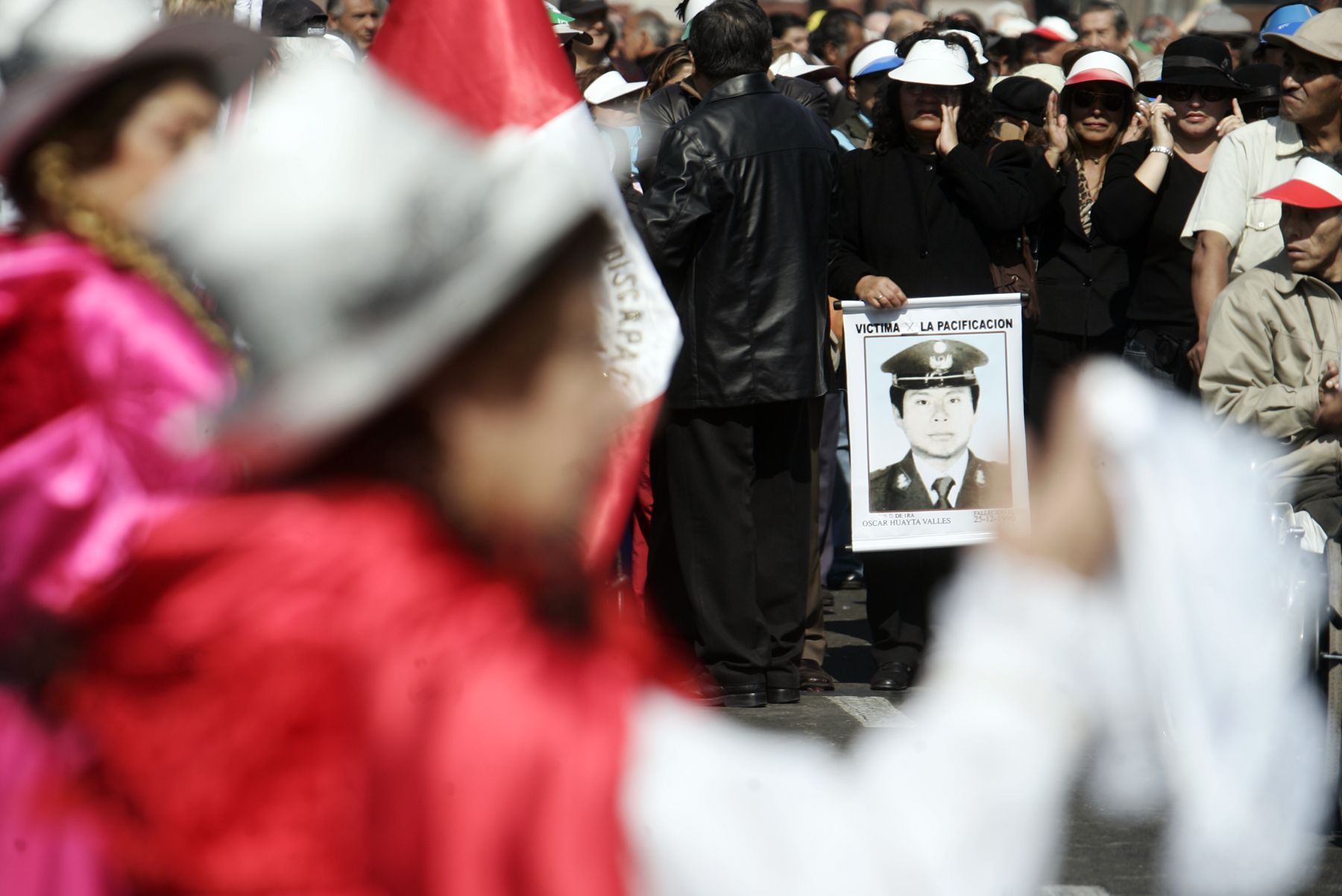 Desfile de miembros de las Fuerzas Armadas en retiro en la Av. De la Peruanidad. Foto: ANDINA/Rafael Cornejo