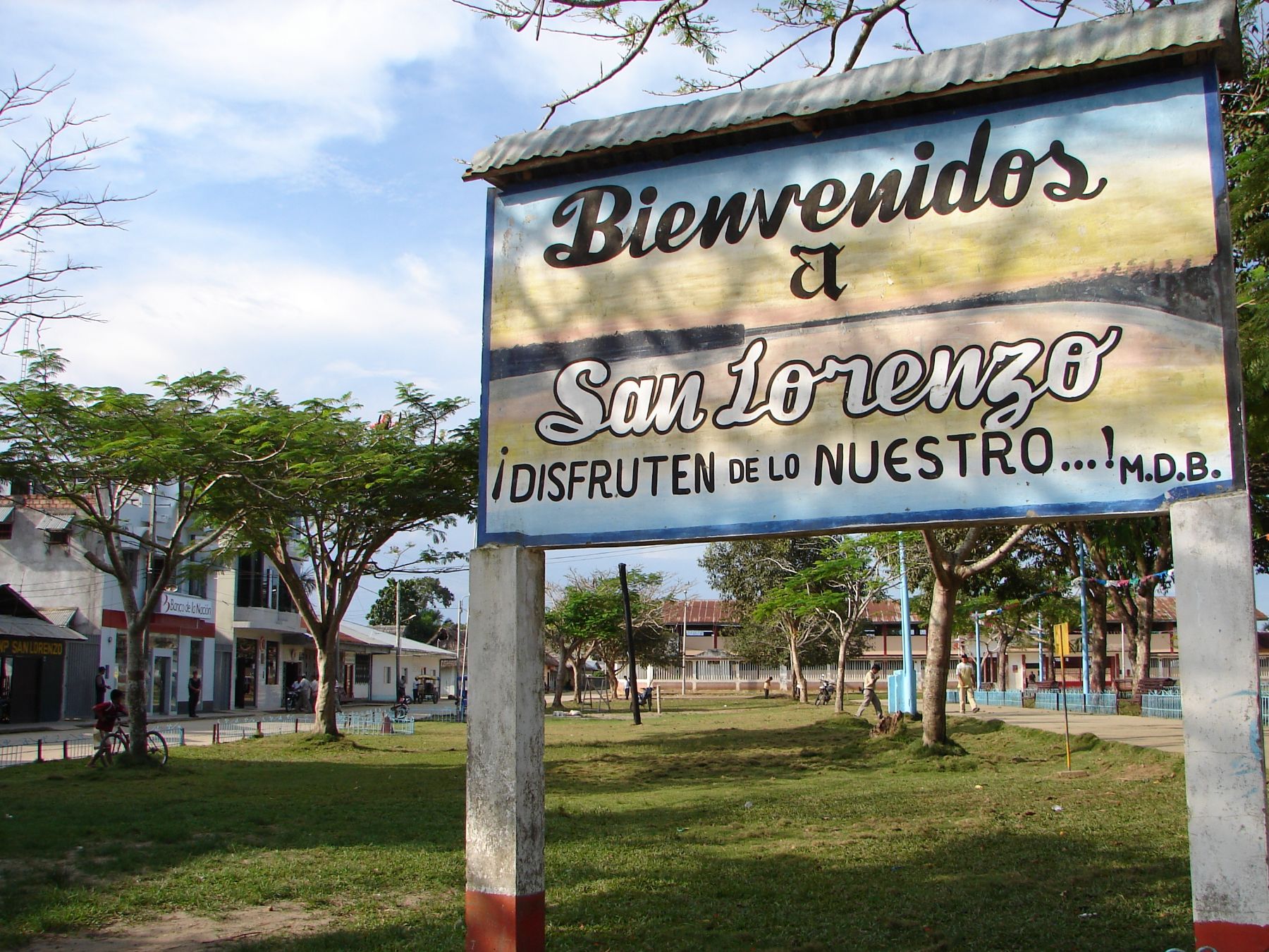 Plaza de San Lorenzo, capital de la provincia de Datem del Marañón (Loreto). Foto: ANDINA / Víctor Véliz.