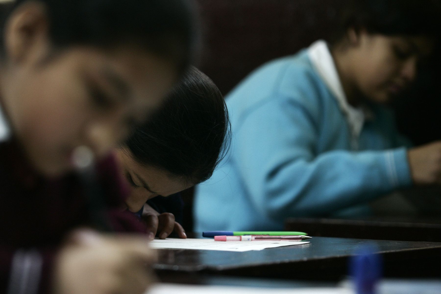V Olimpiadas Nacionales de Matemáticas que se lleva a cabo en simultaneo en diferentes colegios. Foto: ANDINA/Rafael Cornejo
