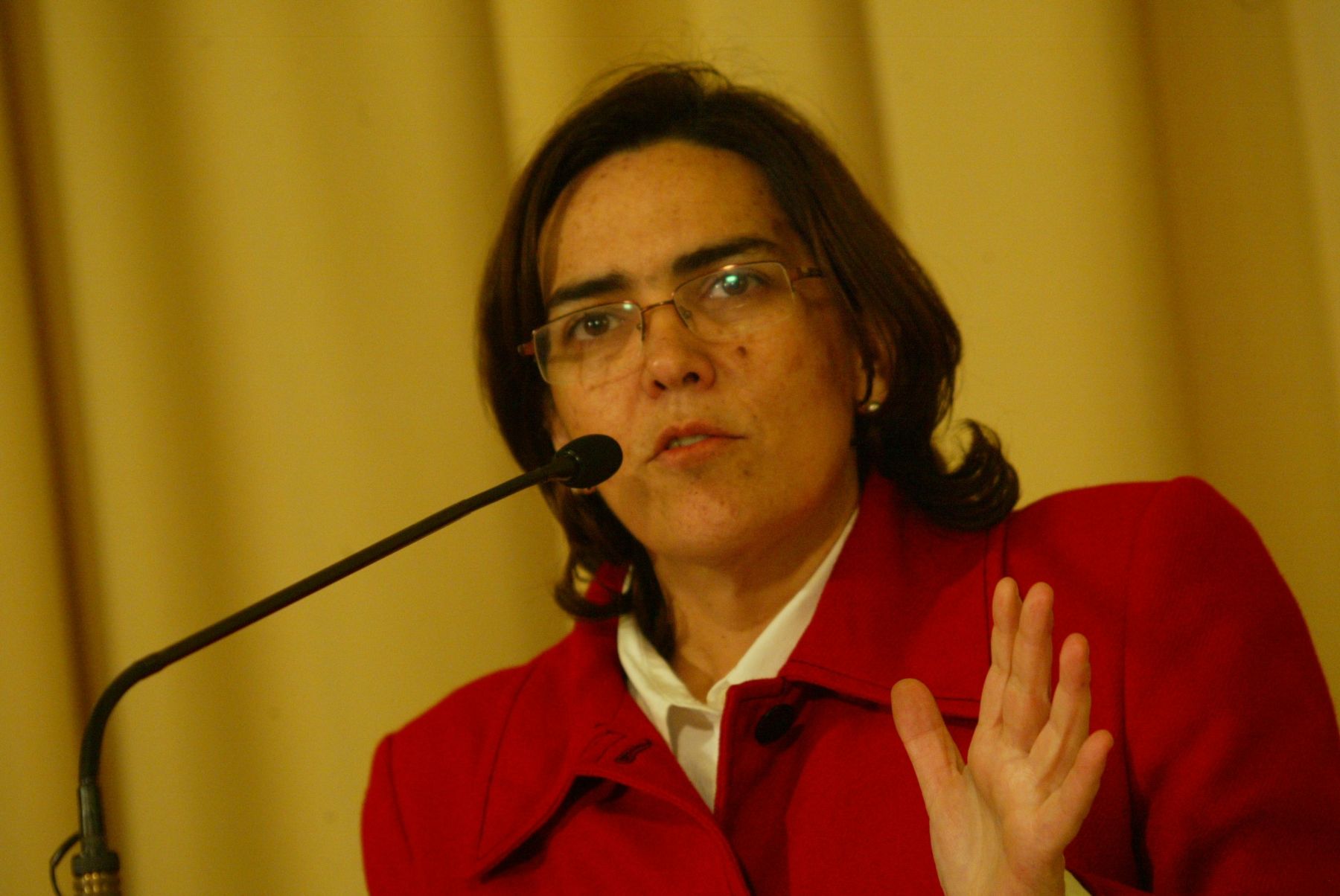 Ministra de Transportes y Comunicaciones, Verónica Zavala, dio conferencia en Palacio de Gobierno. Foto: ANDINA/Rubén Grández.