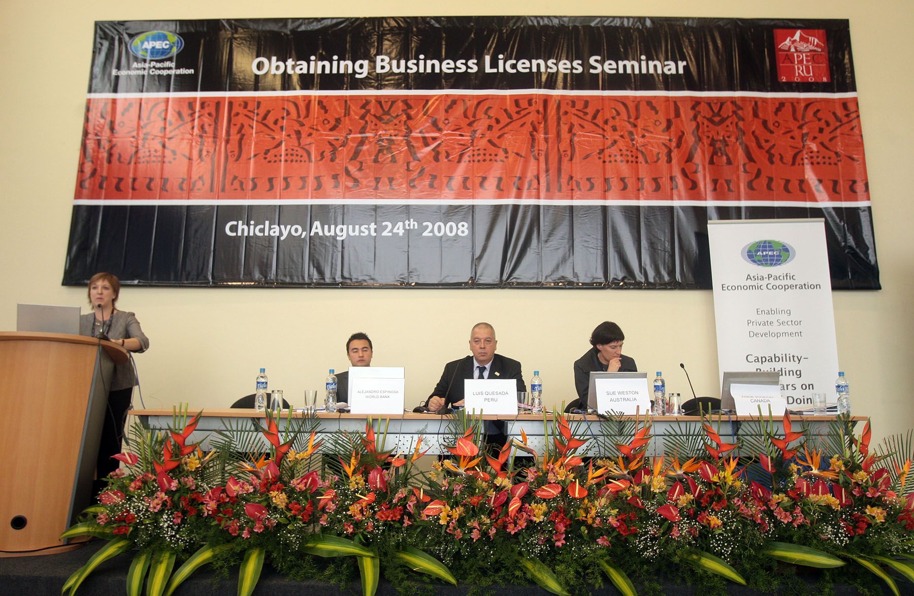 Mas de 200 representantes de las 21 economías que conforman el FORO APEC paraticipan desde hoy en la reunión del Grupo de Trabajo de APEC sobre pequeña y mediana empresa en Chiclayo.Foto:ANDINA/Carlos Lezama