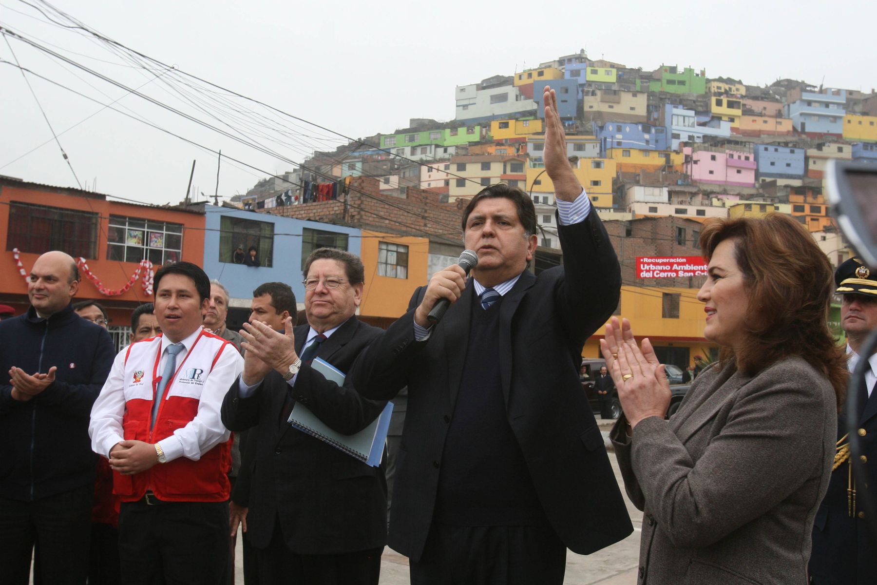 Presidente de la Republica Visita  Cerro San Critòbal Programa construyendo Perù foto: ANDINA/ Vidal Tarqui