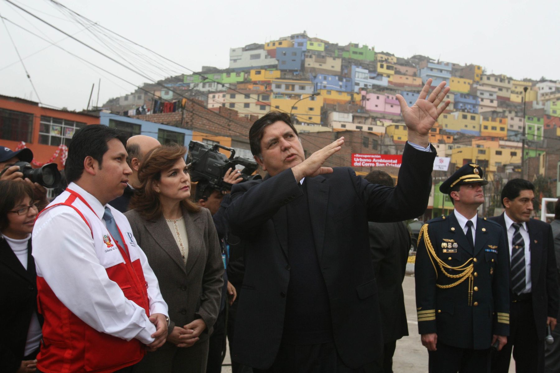 Presidente de la Republica Visita Cerro San Critòbal Programa construyendo Perù foto: ANDINA/ Vidal Tarqui