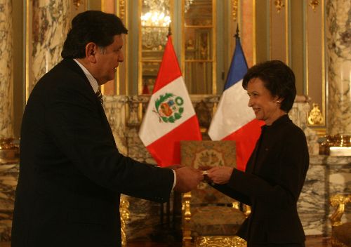 Presentación de Carta Credenciales del Embajador de Francia, Cécile Pozzo Di Borgo Foto: Sepres