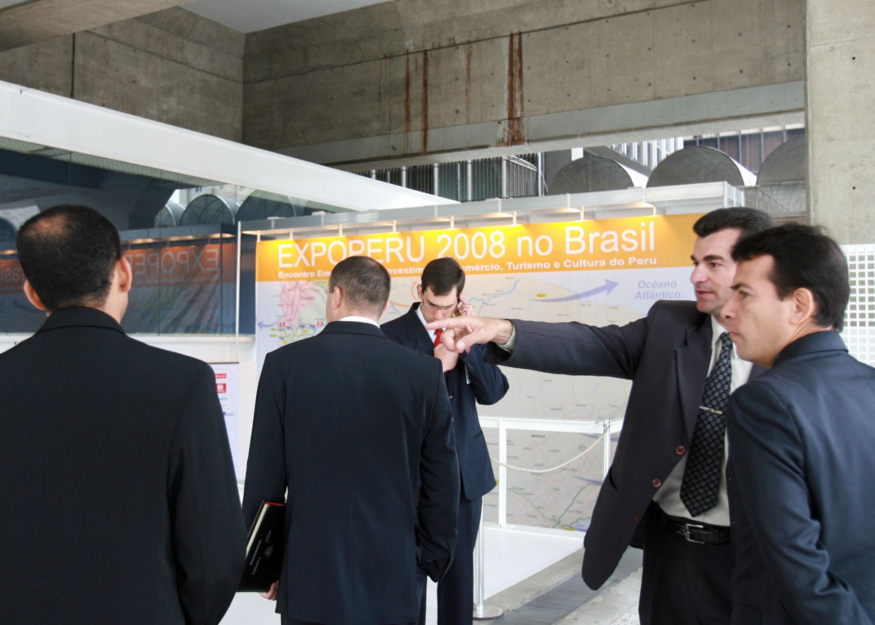 Concurrencia de empresarios peruanos y brasileros a la Expo Perú 2008 en la sede de la FIESP en Sao Paulo, Brasil. Foto: Sepres.